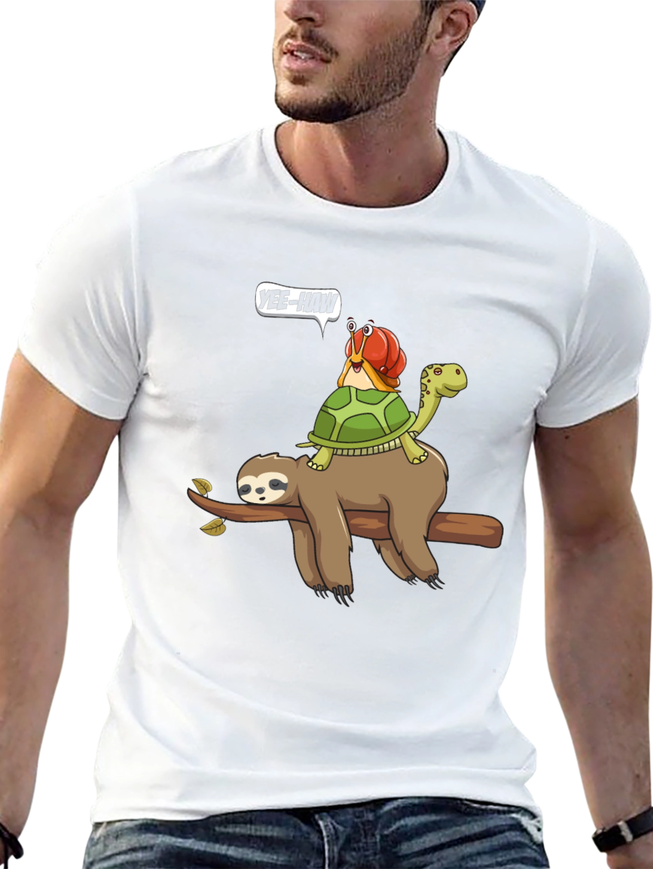 Sloth Turtle Snail Yee-Haw T-Shirt