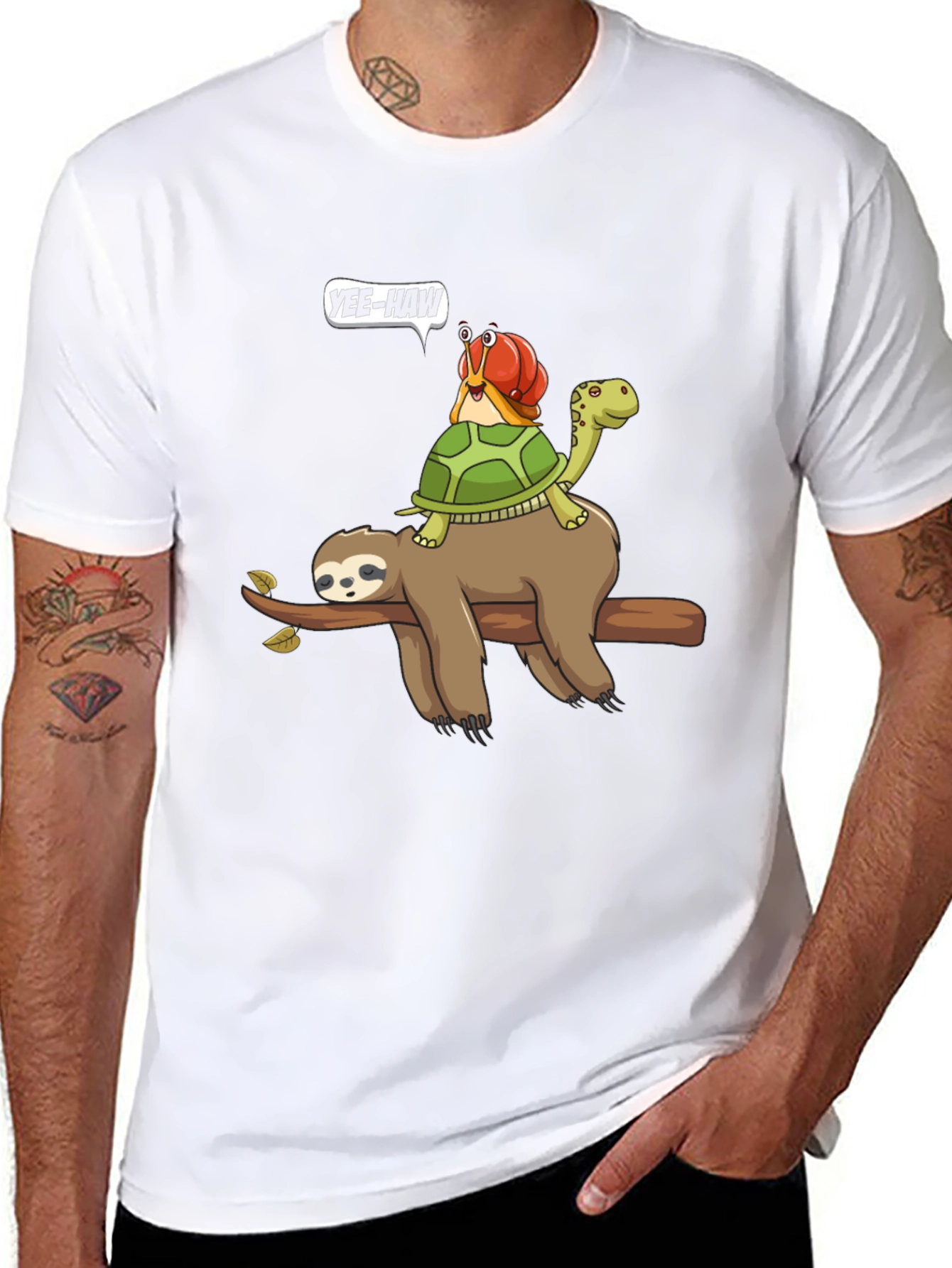 Sloth Turtle Snail Yee-Haw T-Shirt