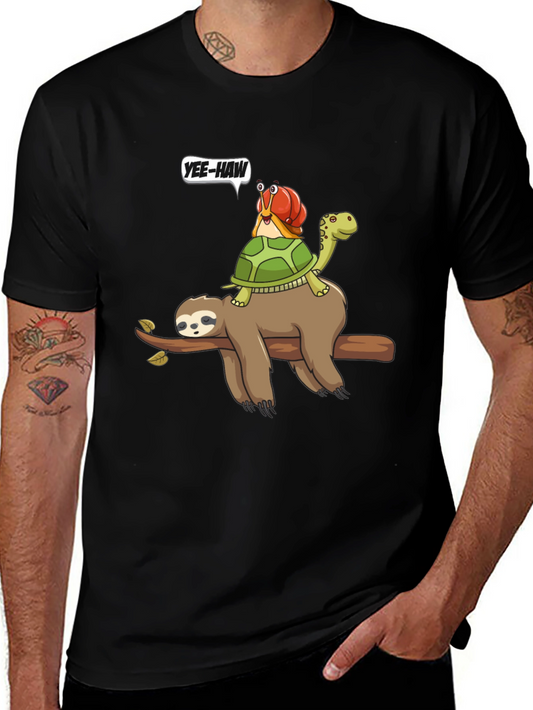 Sloth Turtle Snail Yee-Haw T-Shirt