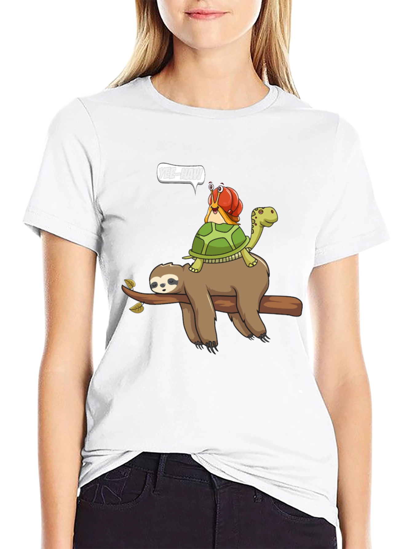 Sloth Turtle Snail Yee-Haw T-Shirt