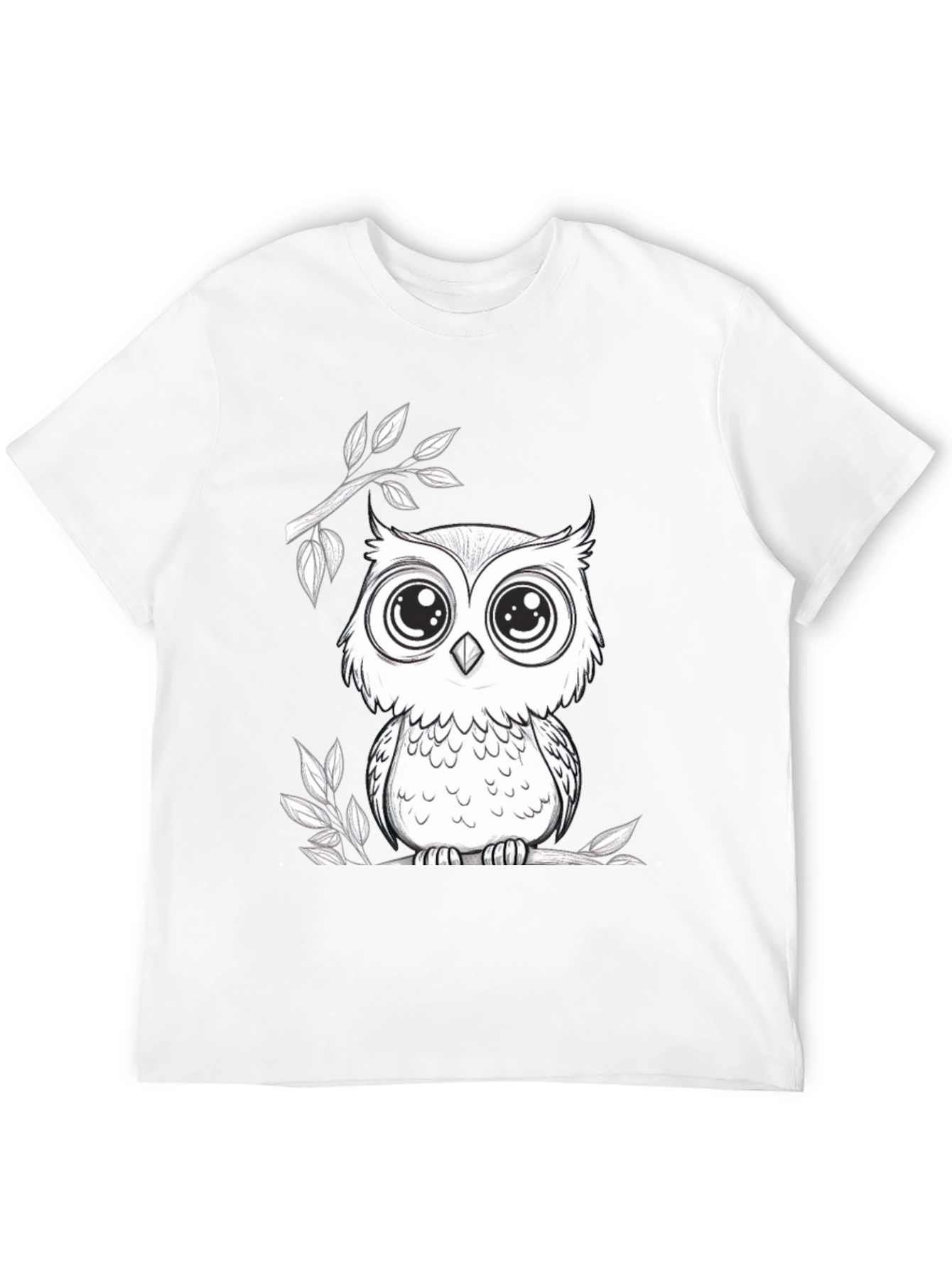 Owl Graphic T-Shirt - Black