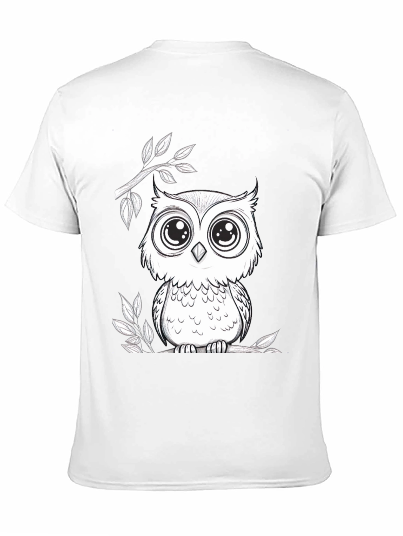 Owl Graphic T-Shirt - Black