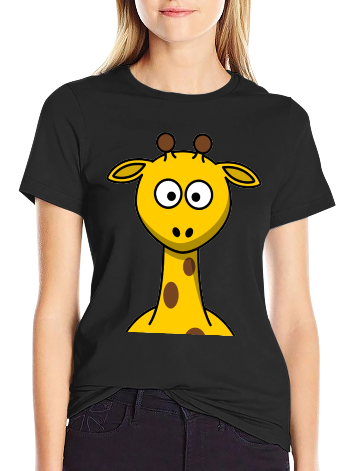 Giraffe Graphic Tee - Fun Animal Cartoon T-Shirt