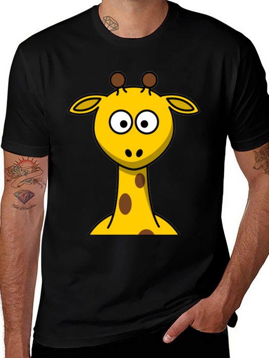 Giraffe Graphic Tee - Fun Animal Cartoon T-Shirt