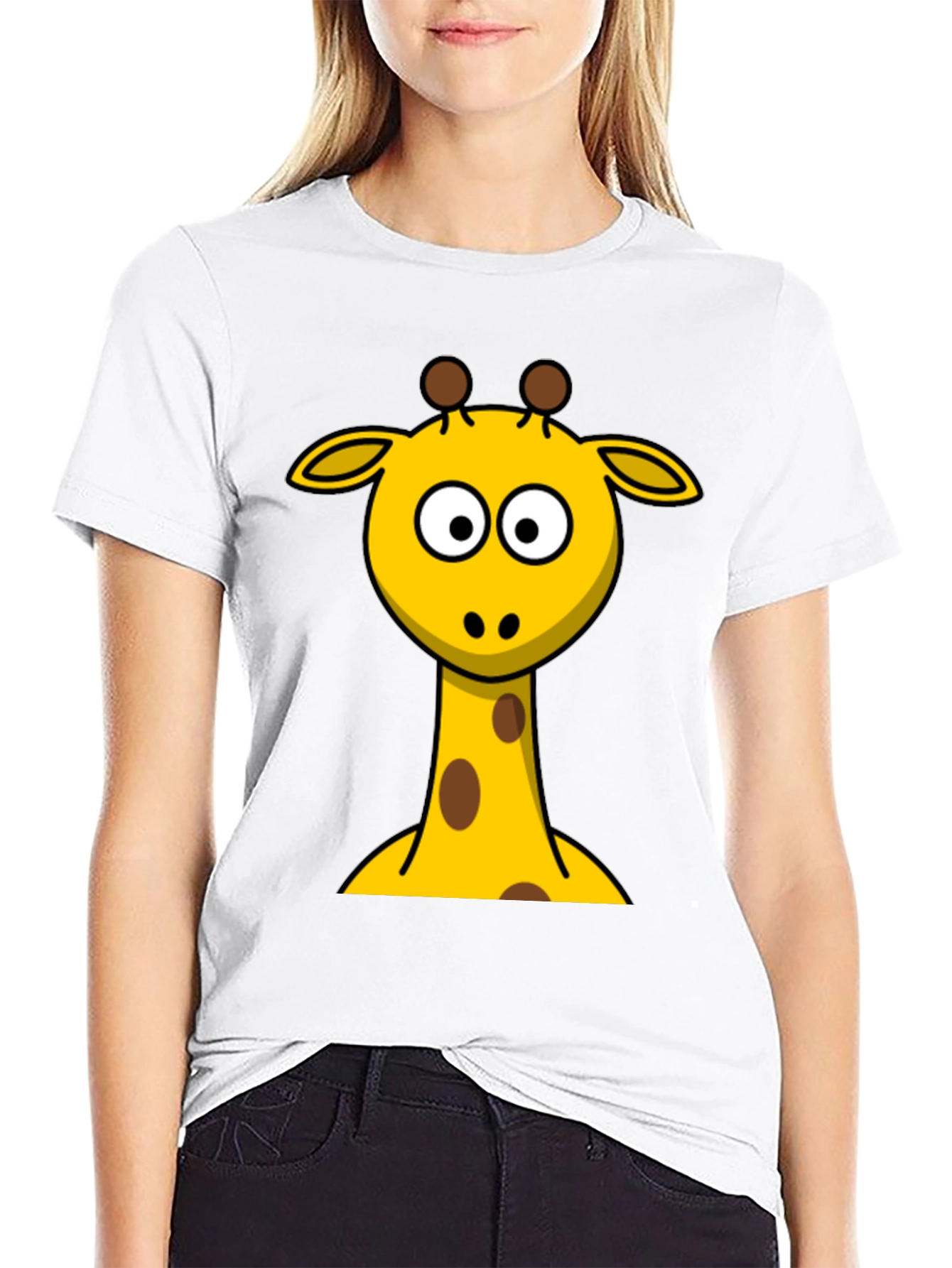 Giraffe Graphic Tee - Fun Animal Cartoon T-Shirt
