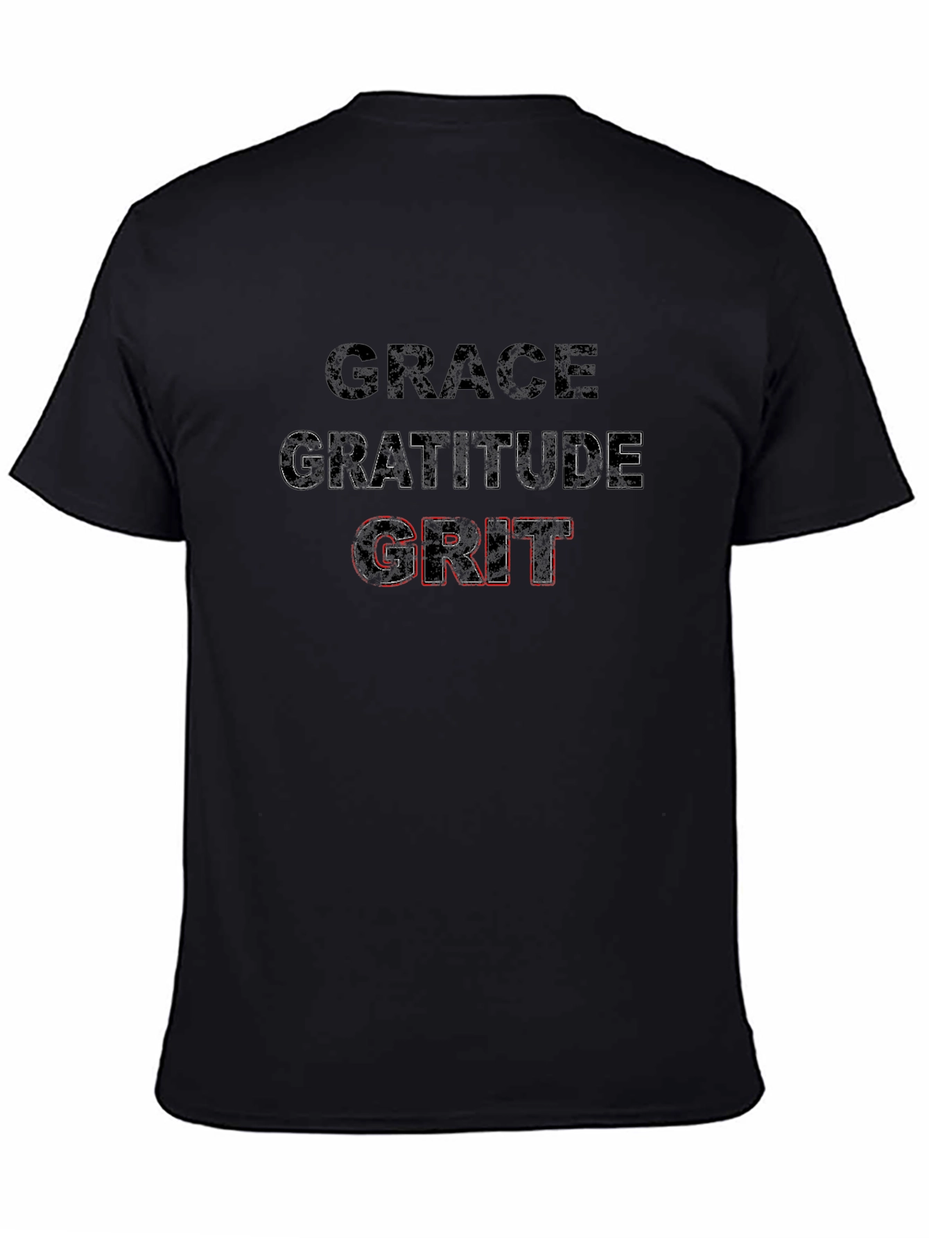 Grace Gratitude Grit Black T-Shirt