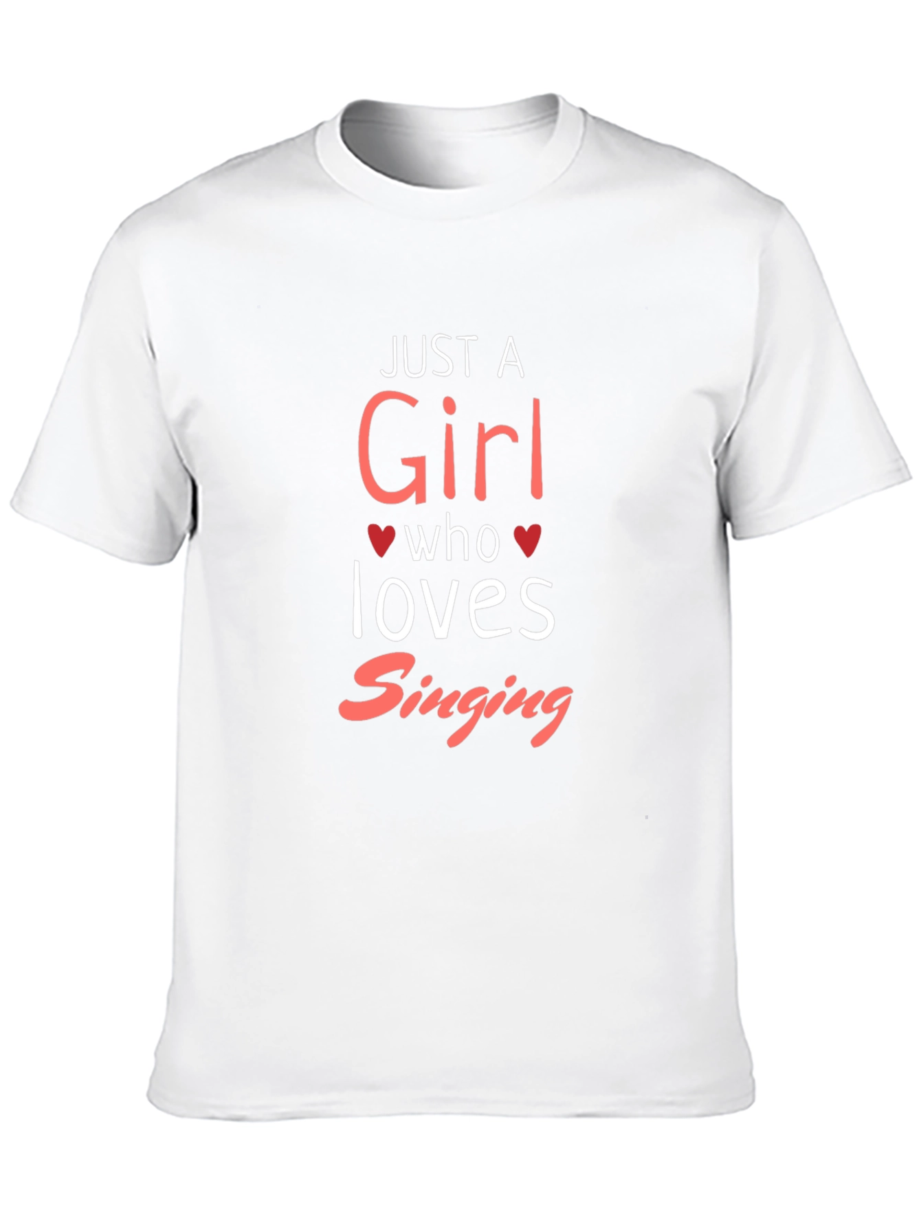Just a Girl Who Loves Singing Black T-Shirt