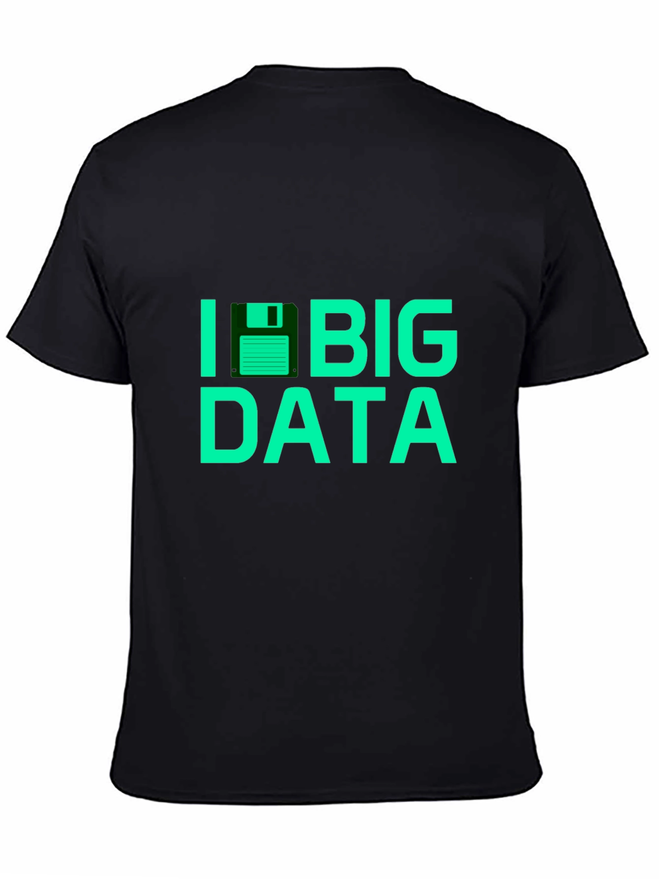 I Floppy Disk Big Data Tee - Black T-Shirt