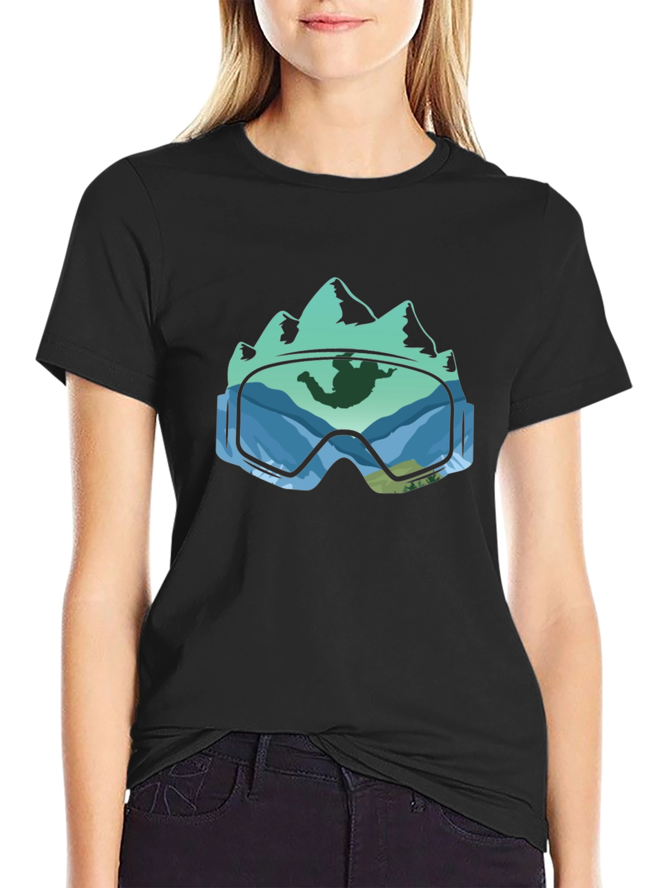 Mountain Goggles Skydiver T-Shirt - Adventure Ready