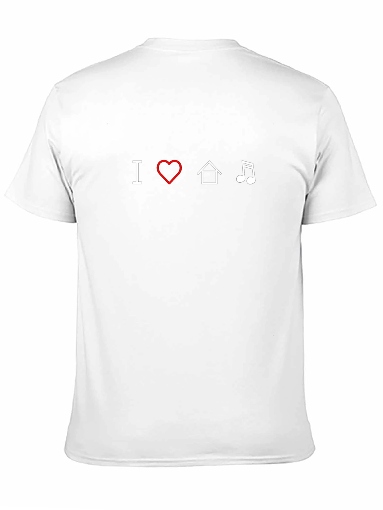 I Love House Music Black Graphic Tee