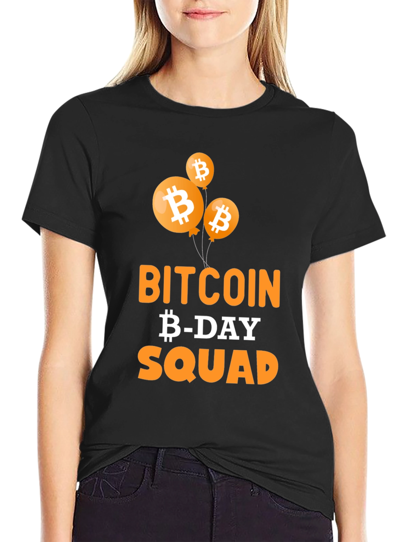 Bitcoin B-Day Squad Black T-Shirt