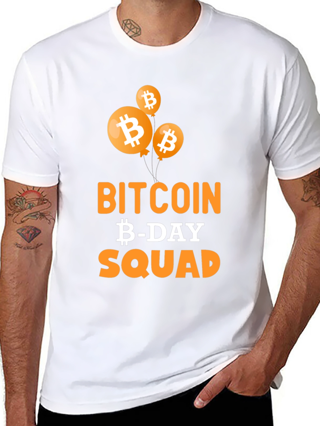 Bitcoin B-Day Squad Black T-Shirt