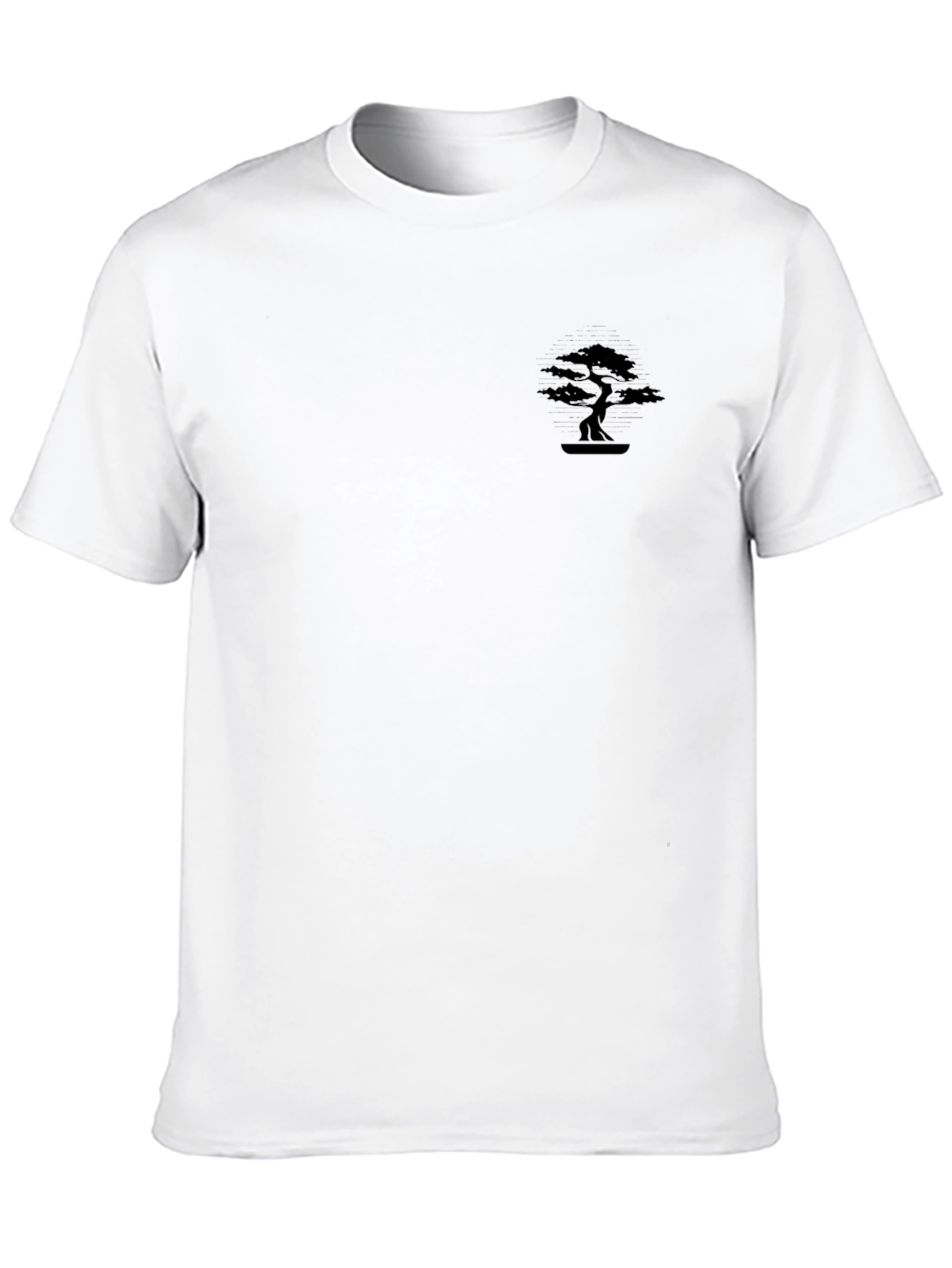 Mens Black Bonsai Tree Graphic T-Shirt