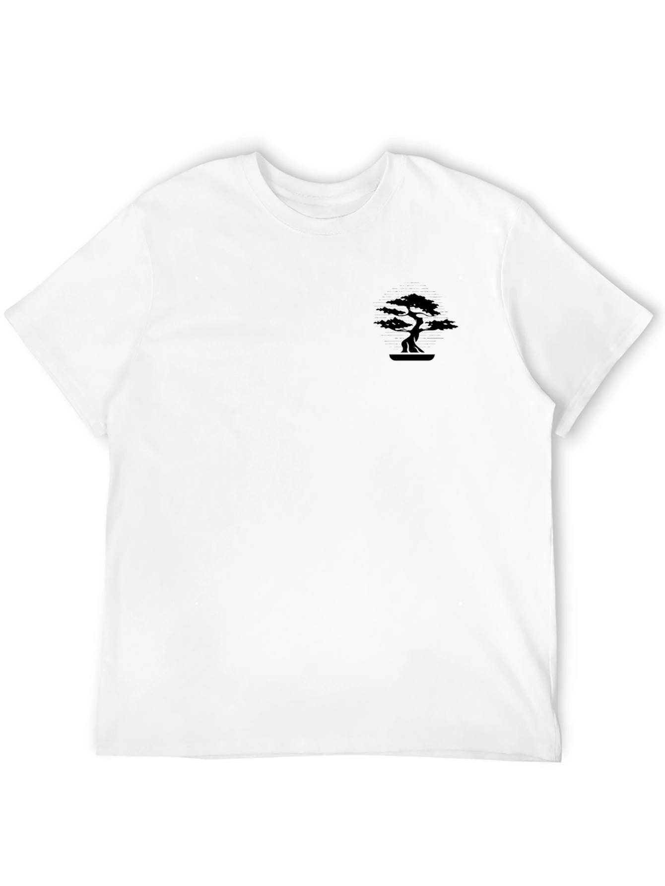 Mens Black Bonsai Tree Graphic T-Shirt