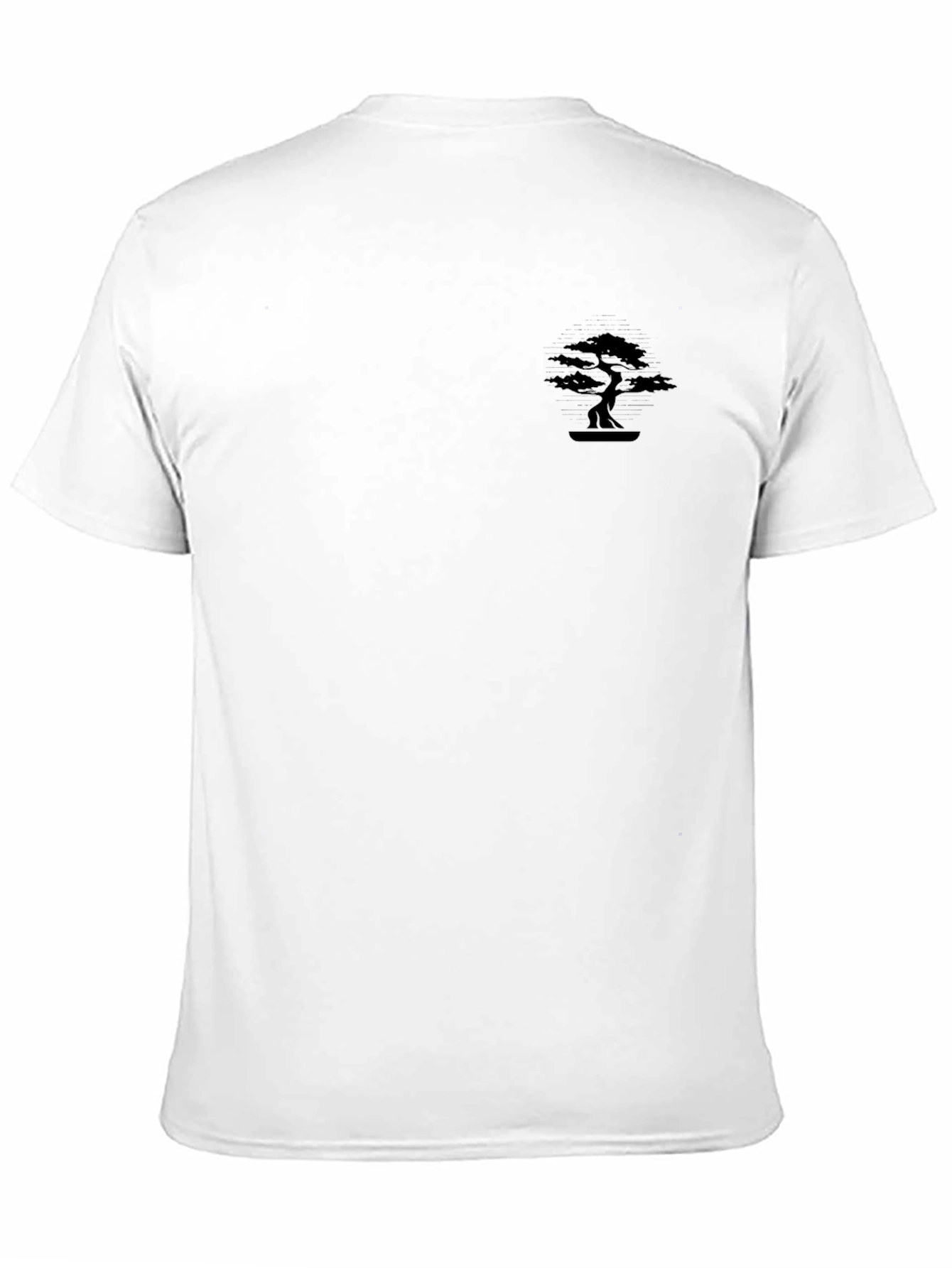 Mens Black Bonsai Tree Graphic T-Shirt