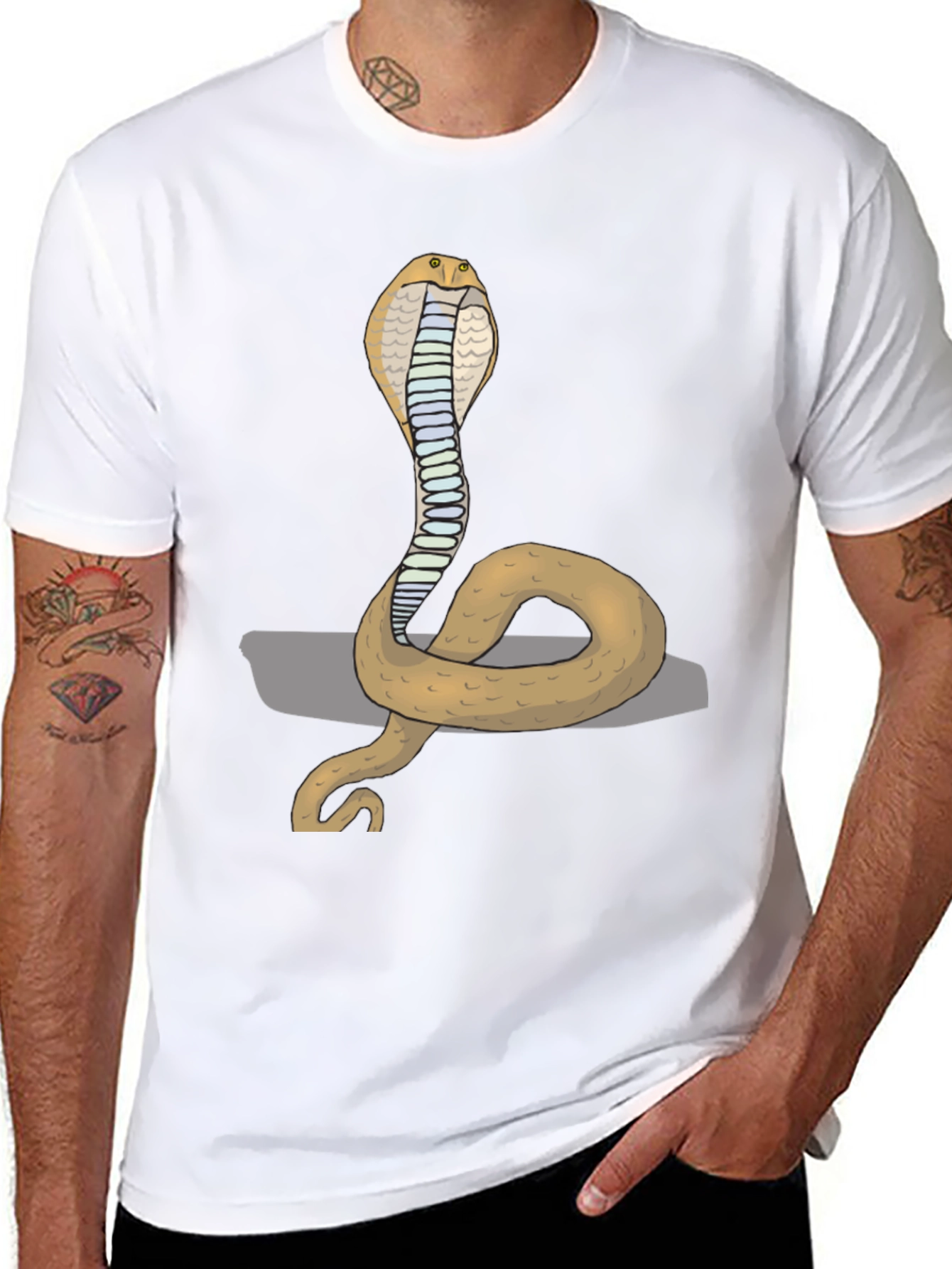 Cobra Graphic Print T-Shirt - Cool Snake Tee