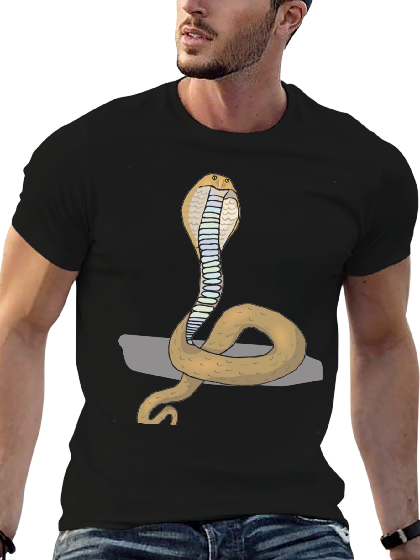 Cobra Graphic Print T-Shirt - Cool Snake Tee