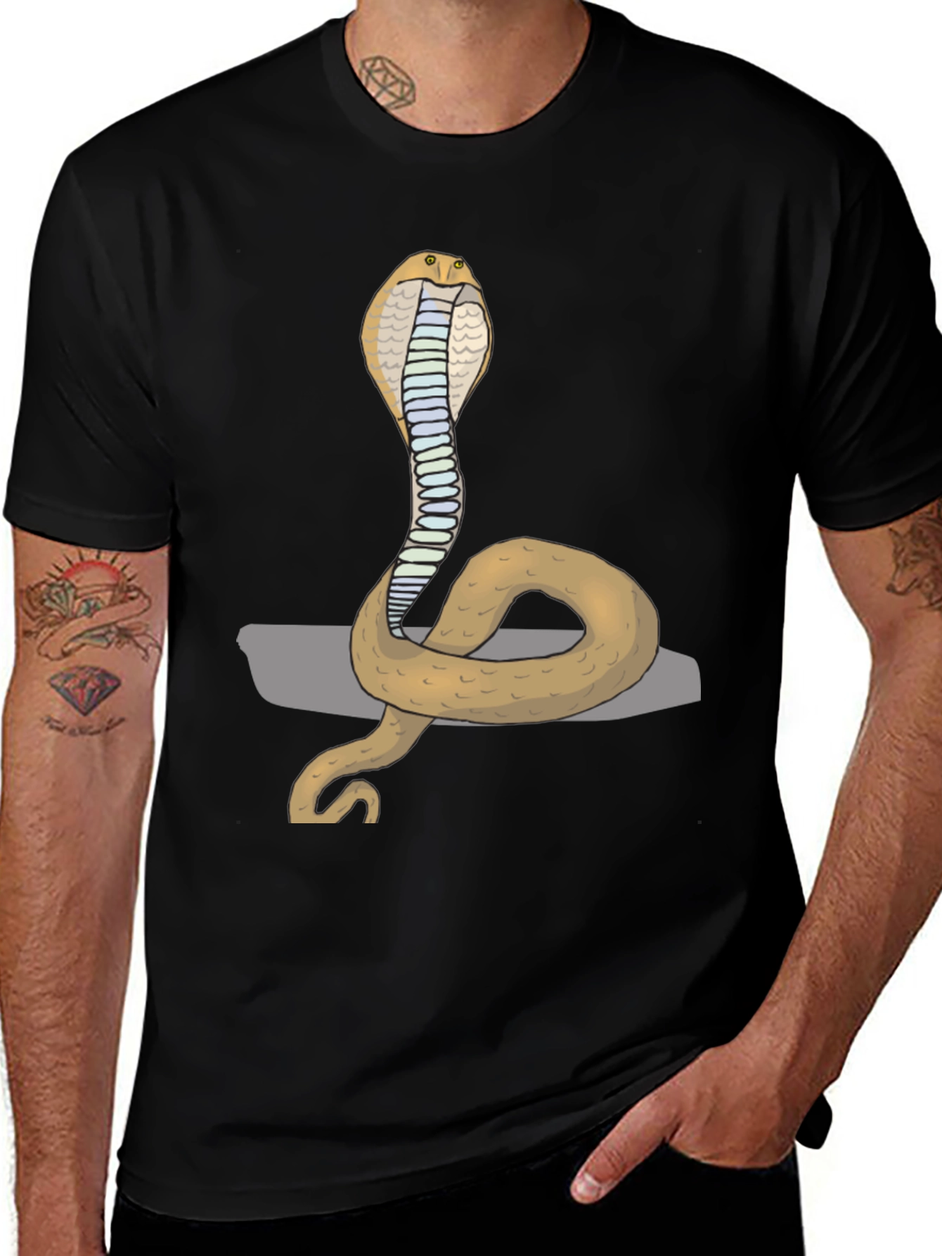 Cobra Graphic Print T-Shirt - Cool Snake Tee