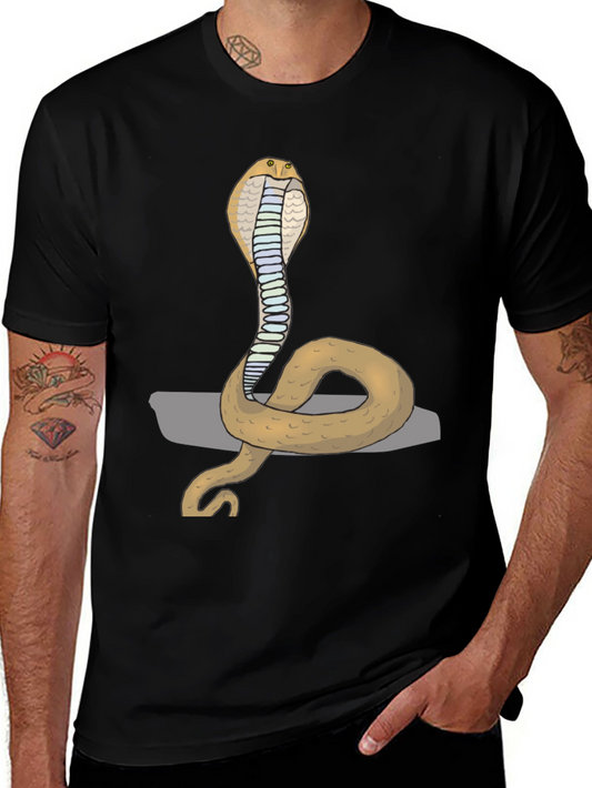 Cobra Graphic Print T-Shirt - Cool Snake Tee