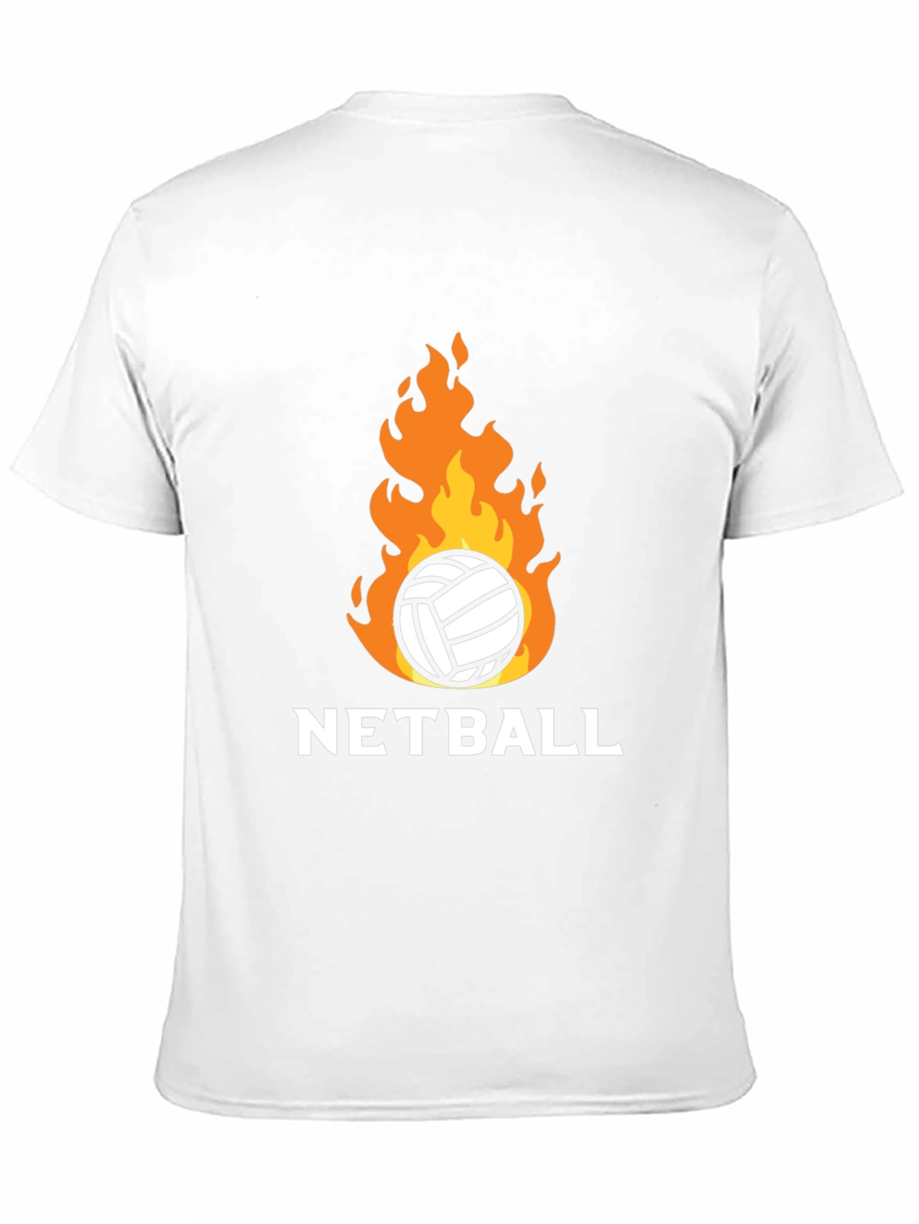 Netball on Fire Graphic Tee - Black Cotton T-Shirt