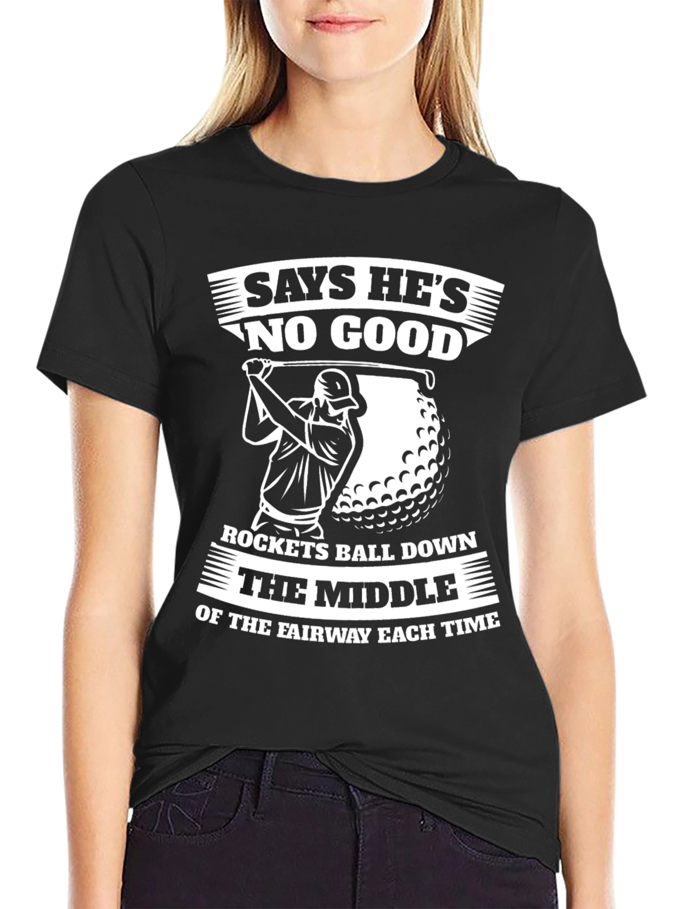 Funny Golf T-Shirt - Says Hes No Good