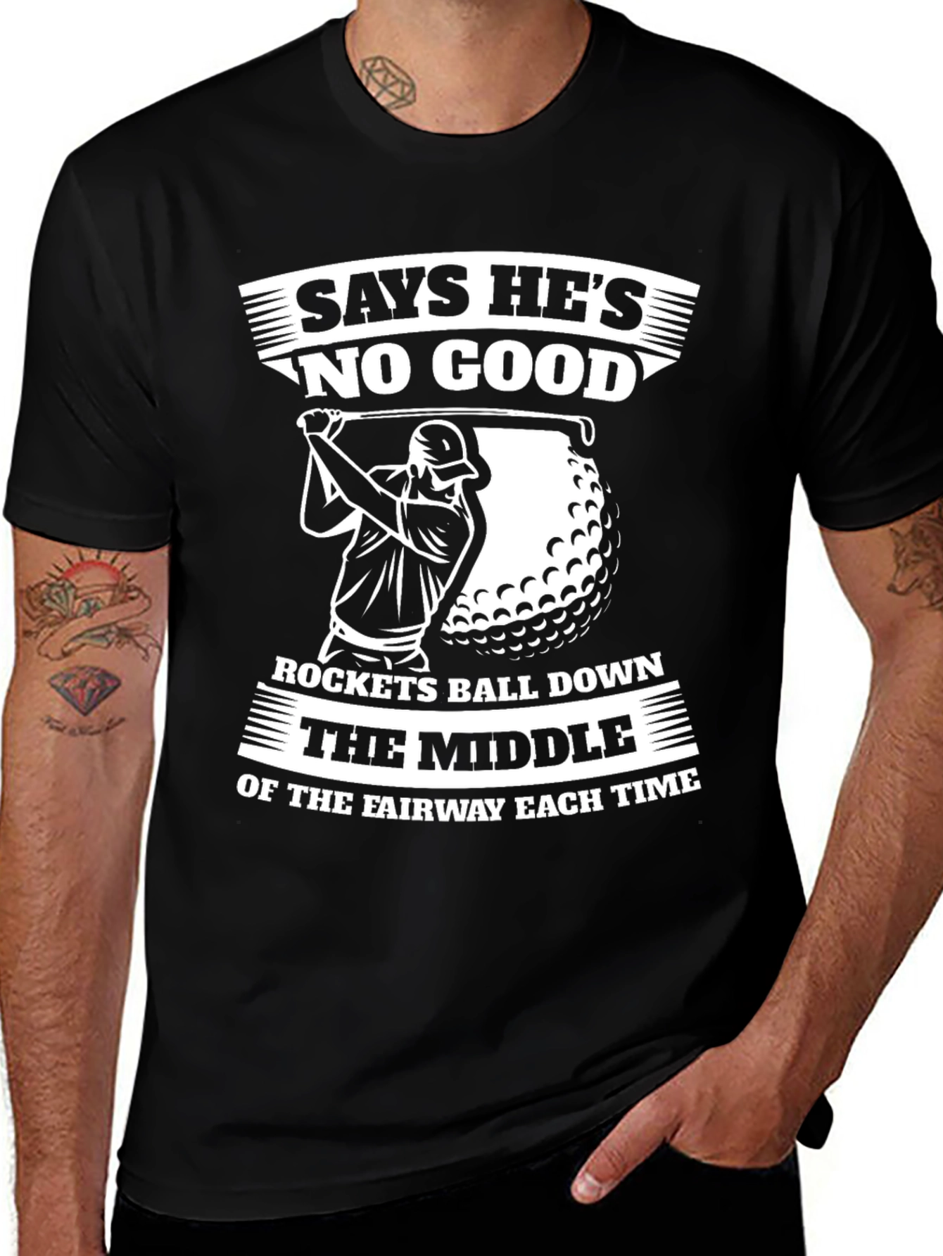 Funny Golf T-Shirt - Says Hes No Good