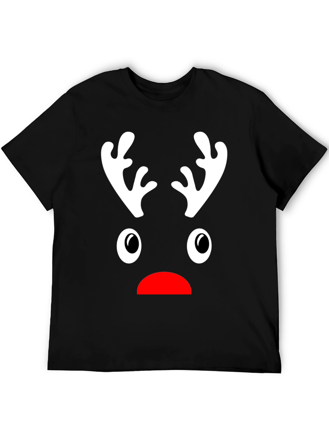 Funny Reindeer Face Christmas T-Shirt