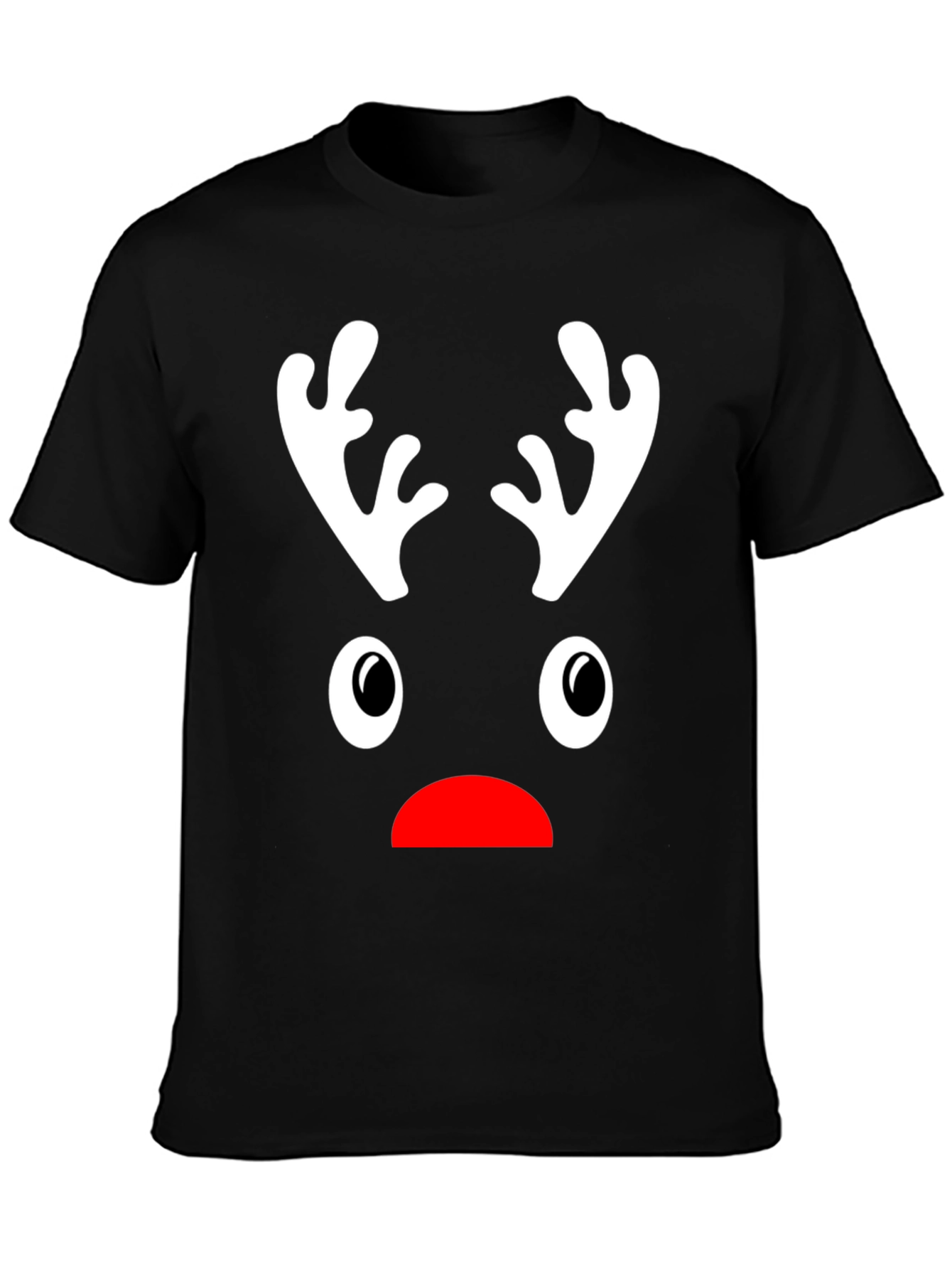 Funny Reindeer Face Christmas T-Shirt