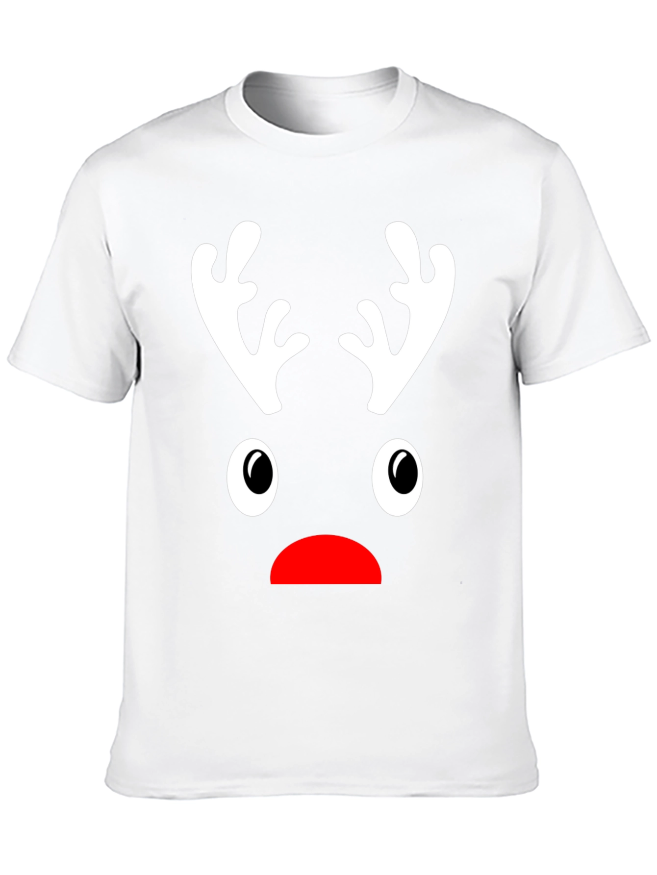 Funny Reindeer Face Christmas T-Shirt
