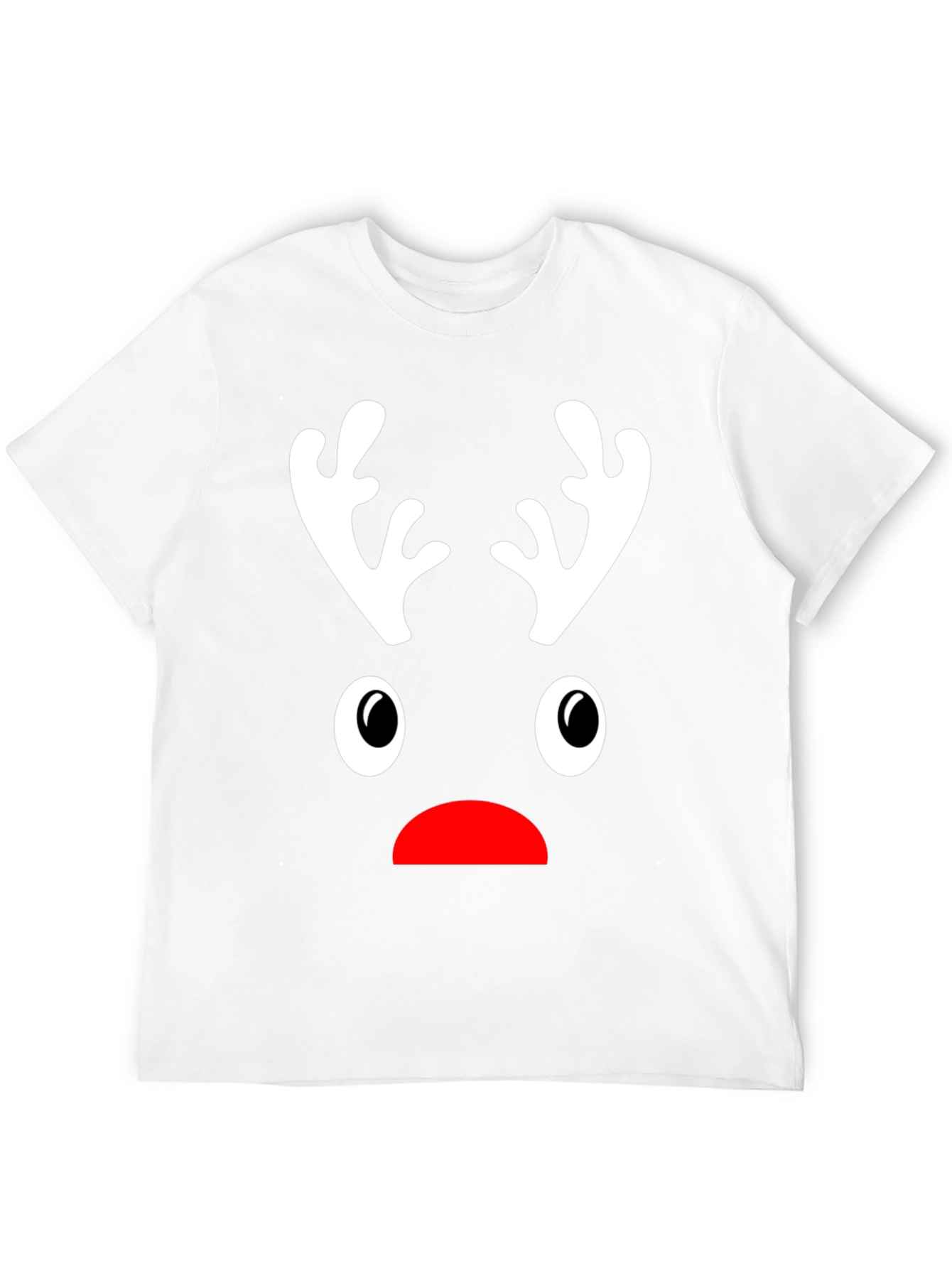 Funny Reindeer Face Christmas T-Shirt