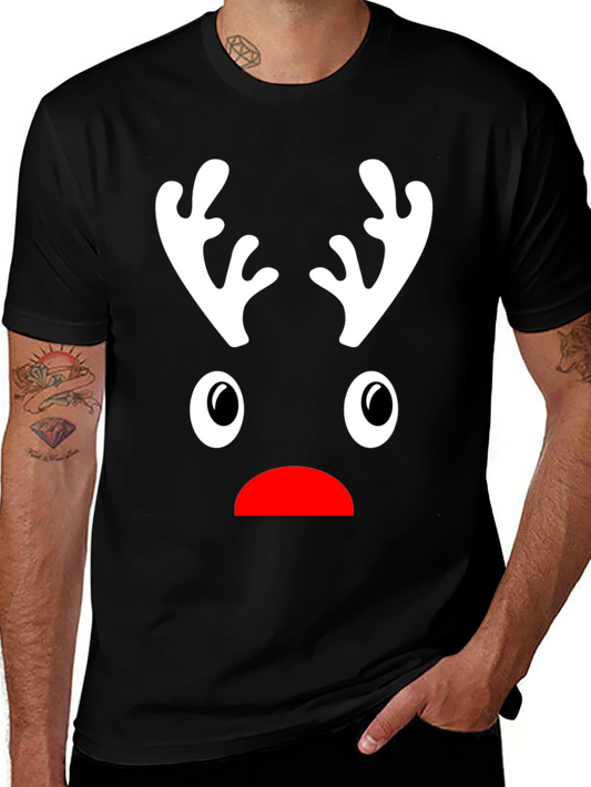 Funny Reindeer Face Christmas T-Shirt