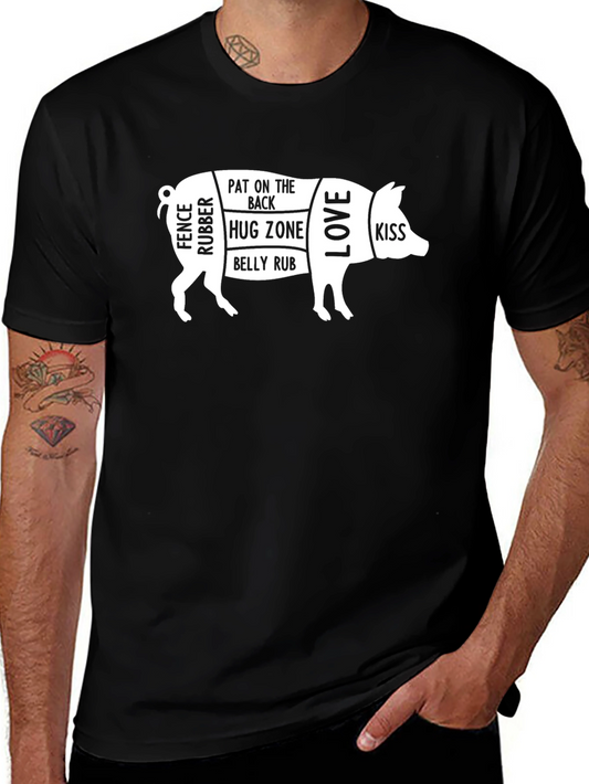 Funny Pig Lover T-Shirt - Butcher Shop Style Tee