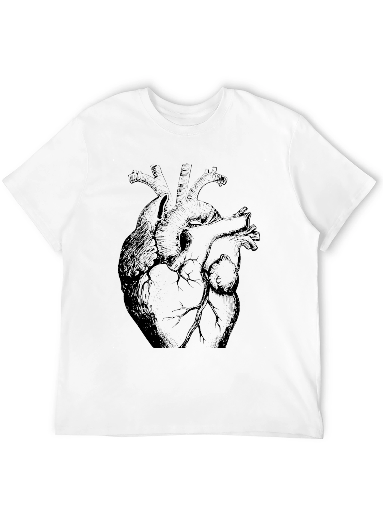 Anatomical Heart Print Black T-Shirt
