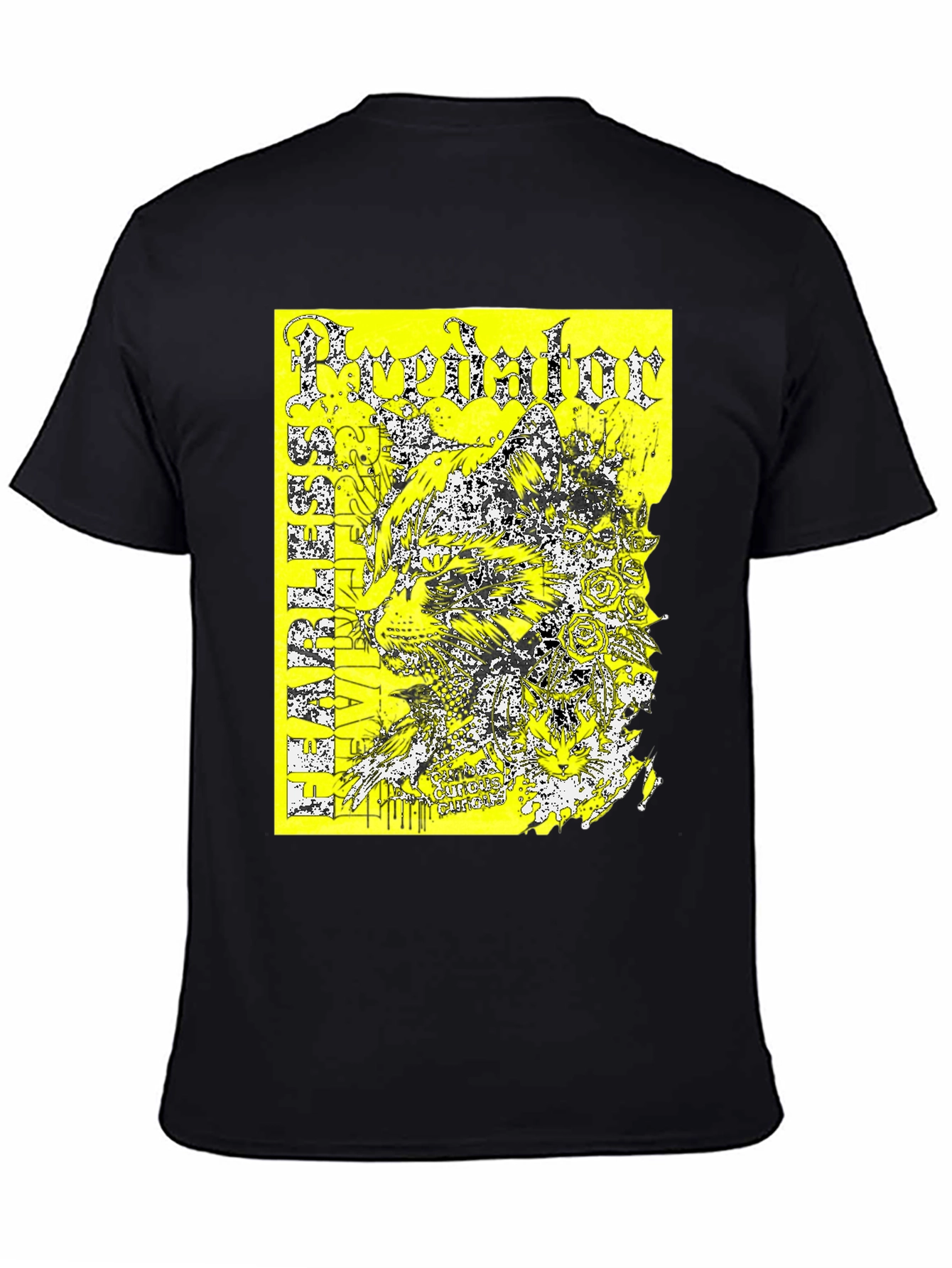 Predator Graphic Print T-Shirt - Black