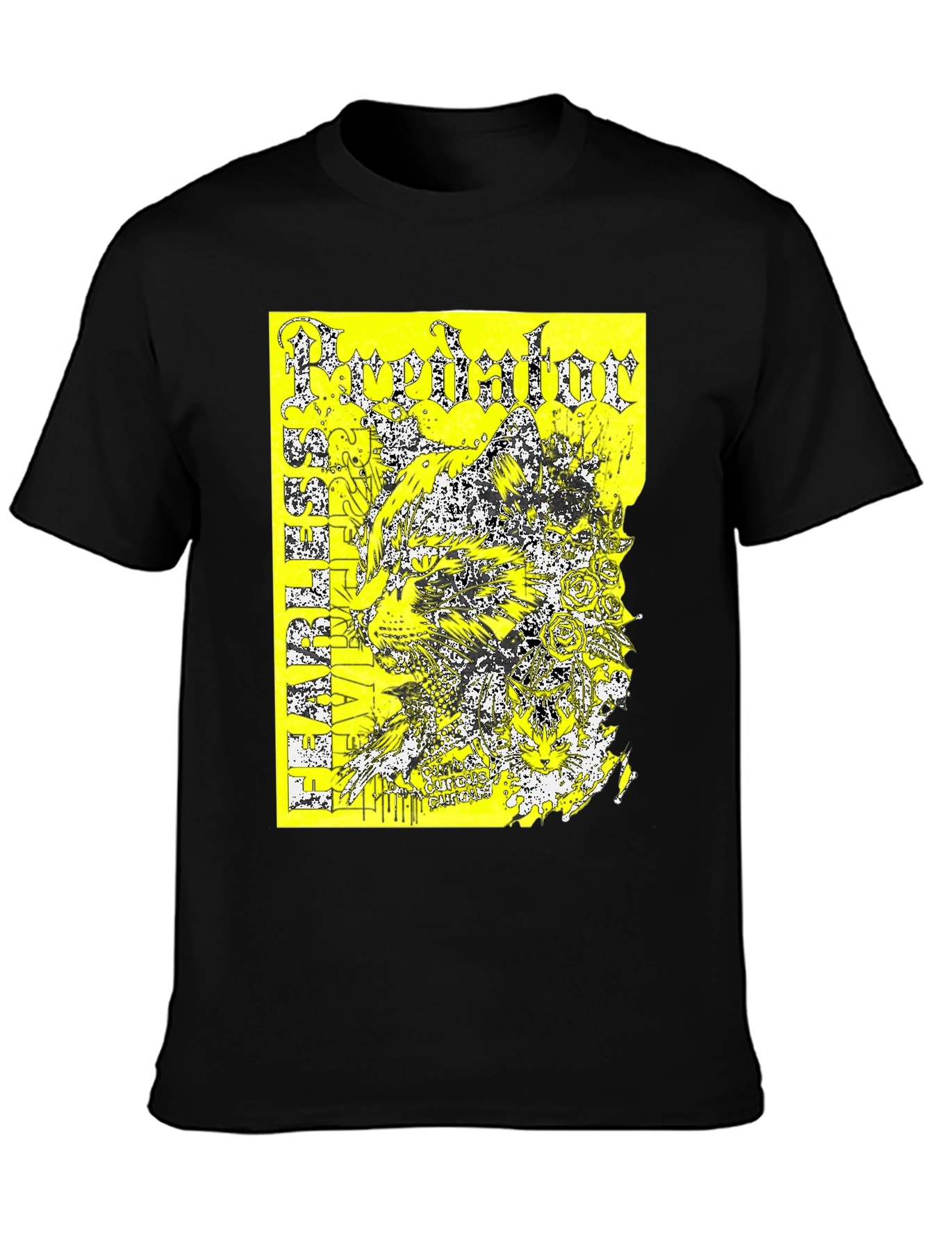 Predator Graphic Print T-Shirt - Black