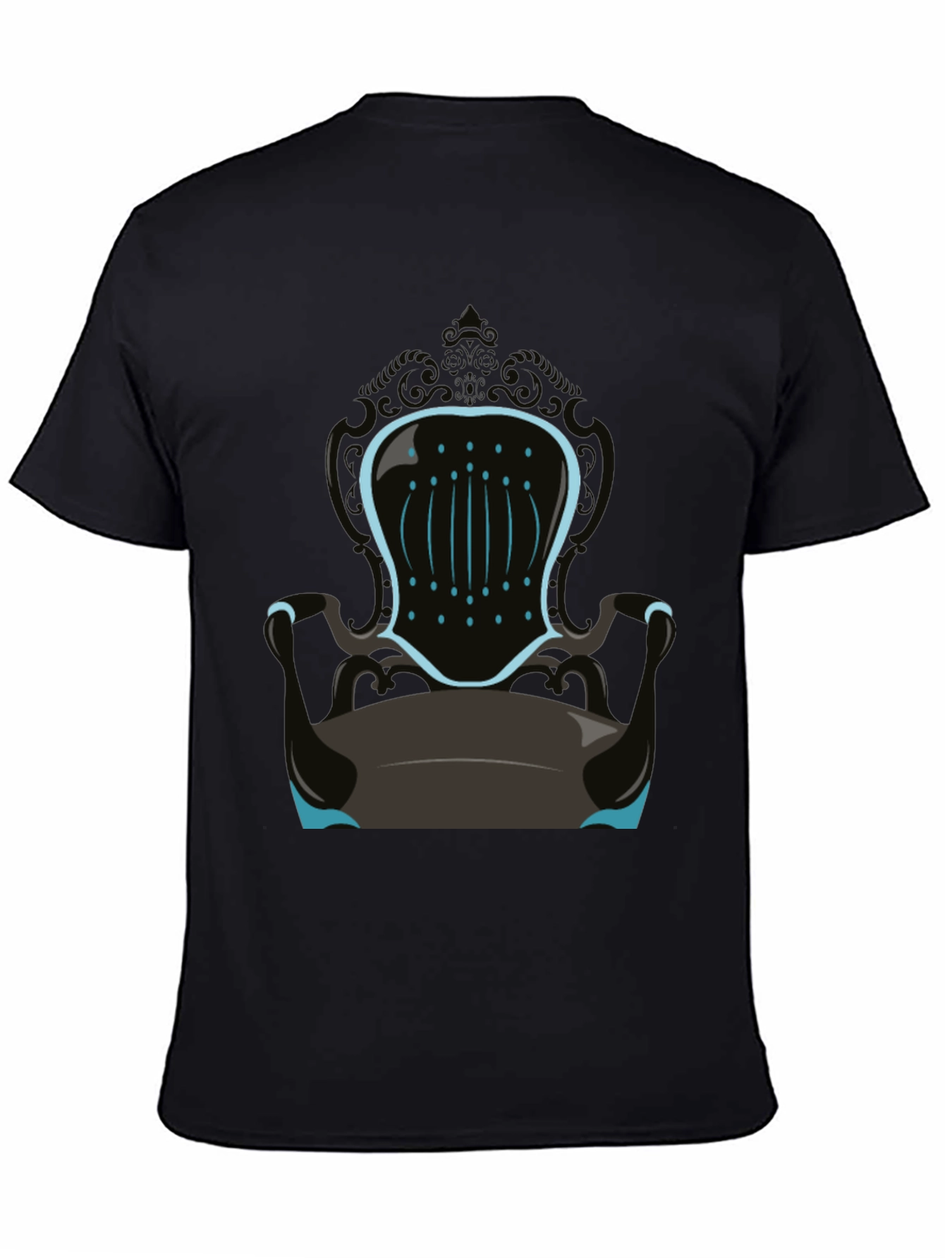 Novelty Throne Graphic Tee - Mens Black T-Shirt