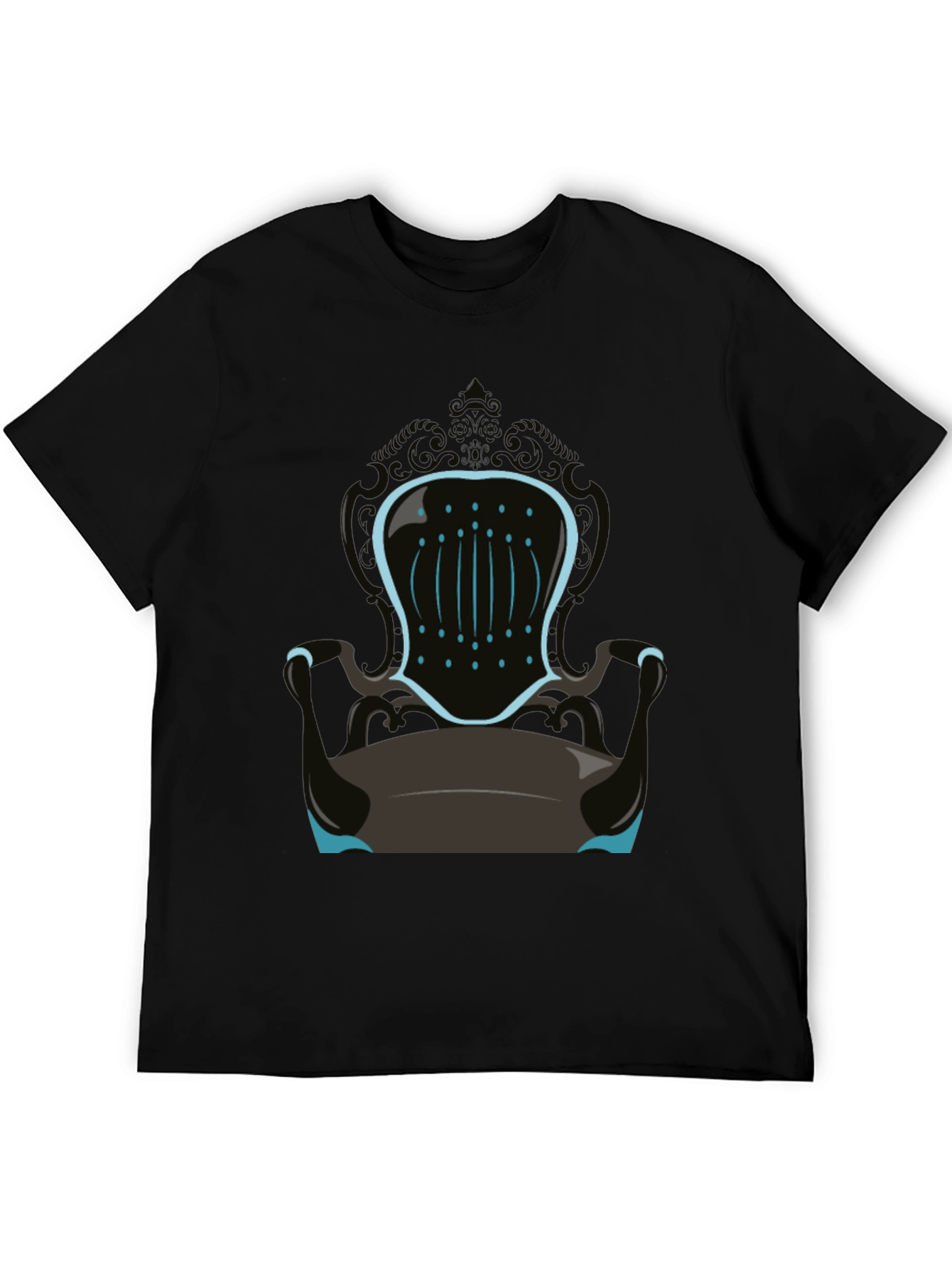 Novelty Throne Graphic Tee - Mens Black T-Shirt