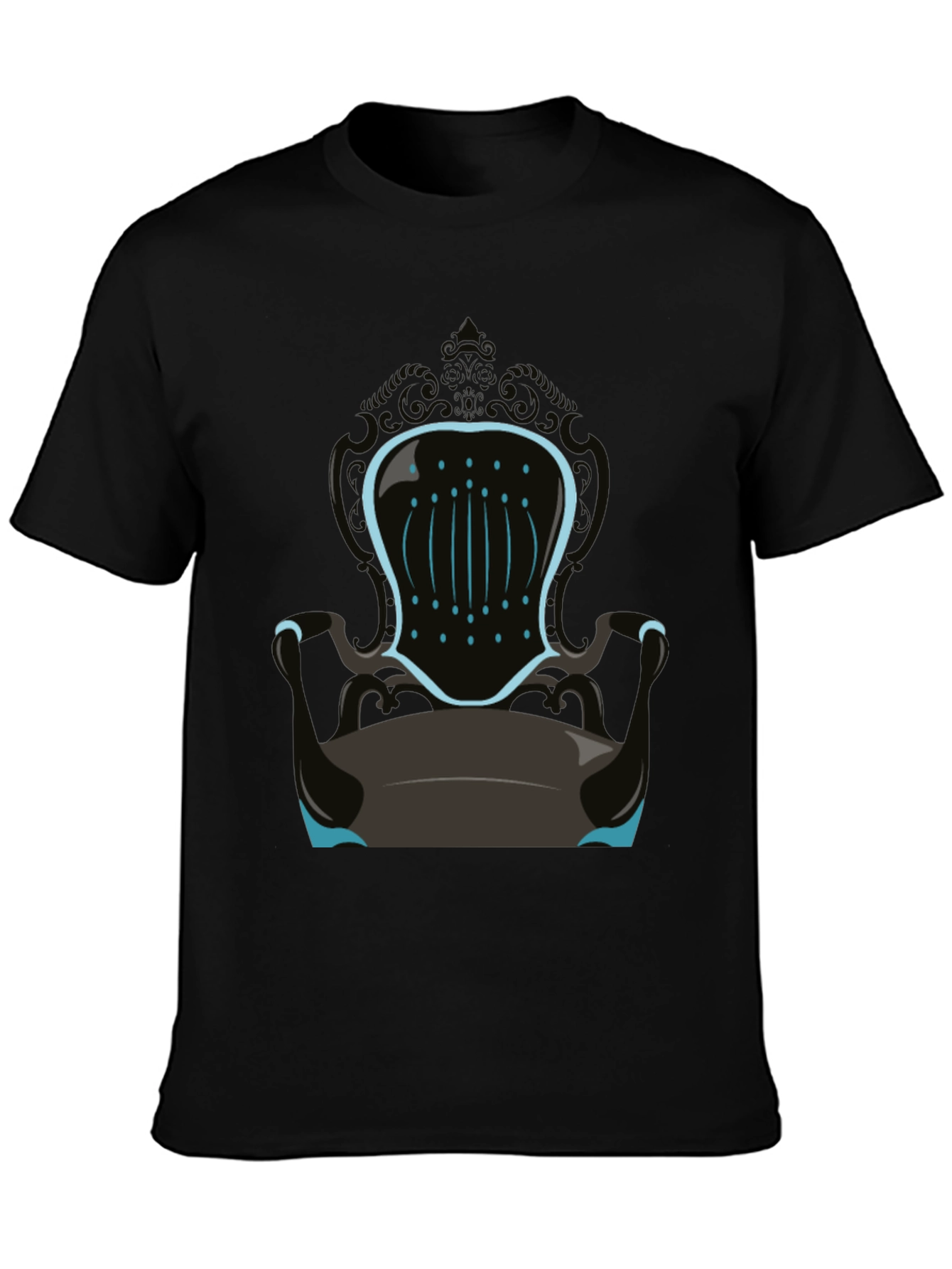 Novelty Throne Graphic Tee - Mens Black T-Shirt