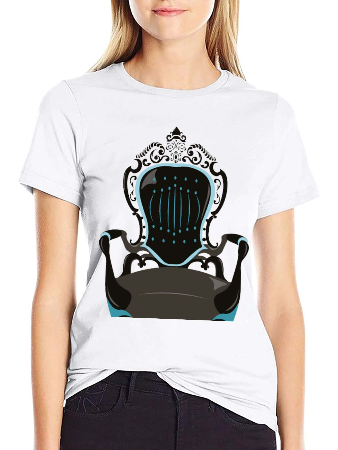 Novelty Throne Graphic Tee - Mens Black T-Shirt