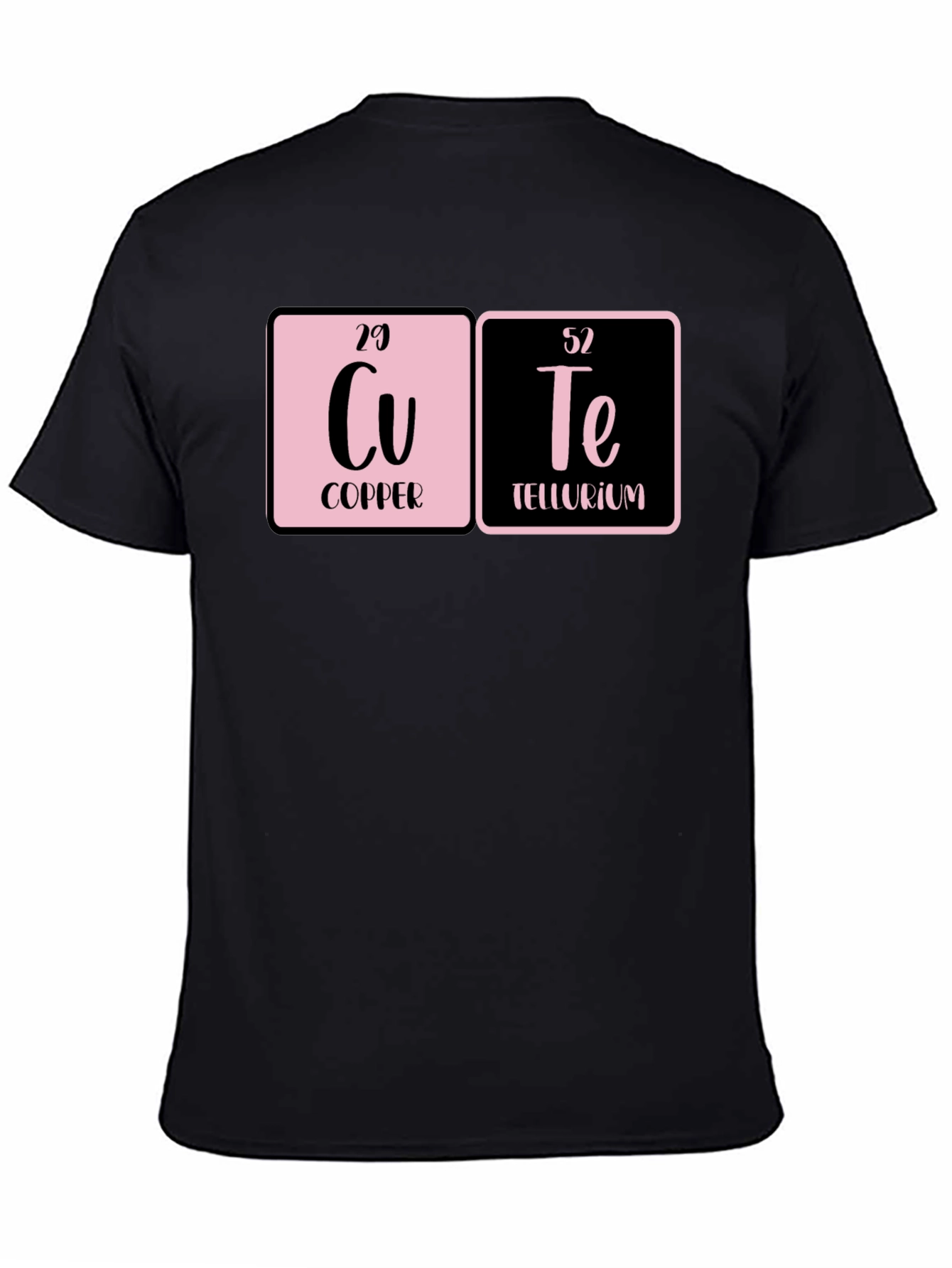 Cute Periodic Table Black T-Shirt