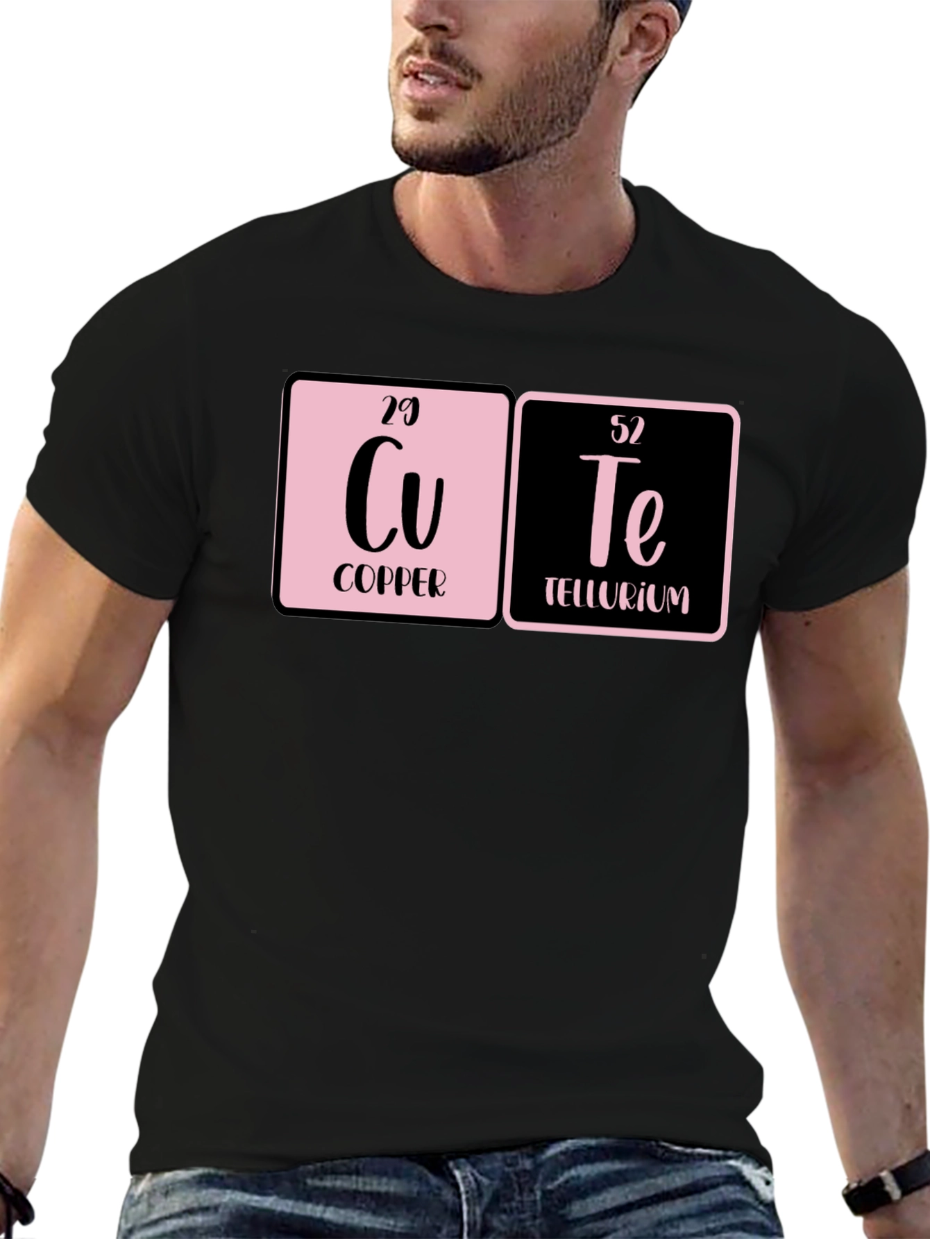 Cute Periodic Table Black T-Shirt