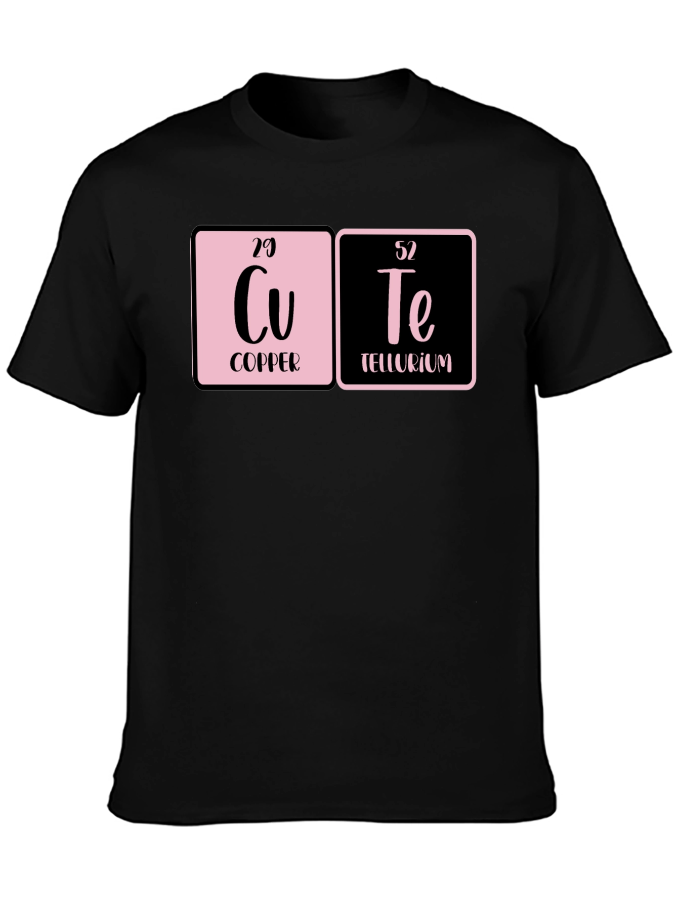 Cute Periodic Table Black T-Shirt