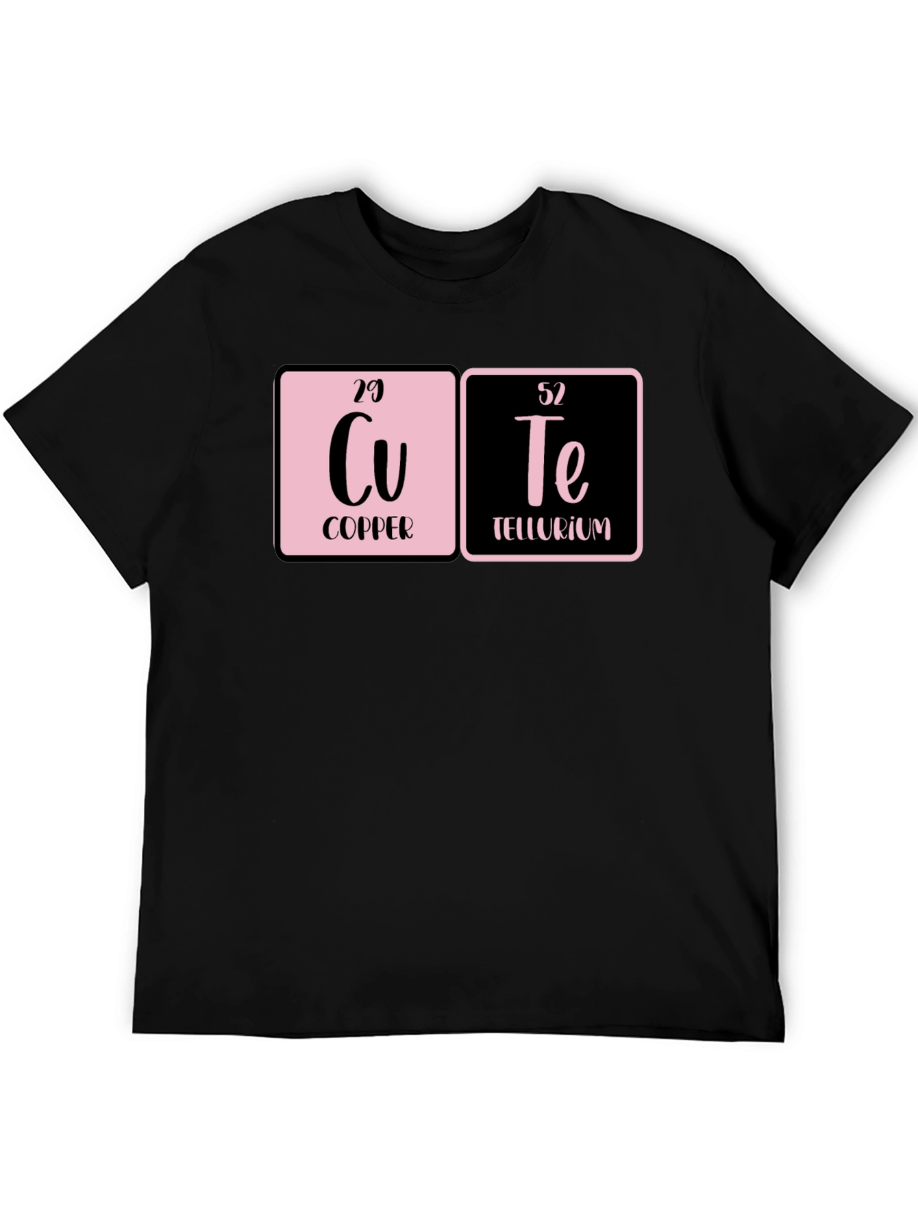 Cute Periodic Table Black T-Shirt