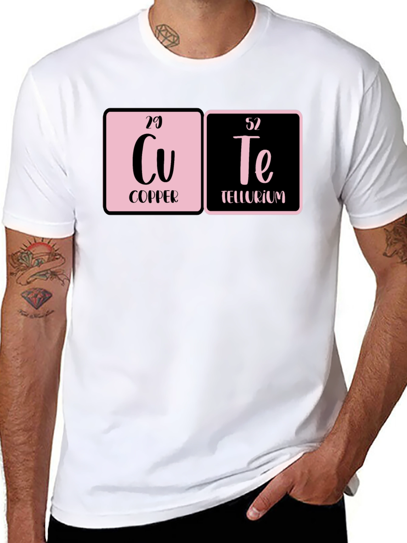 Cute Periodic Table Black T-Shirt