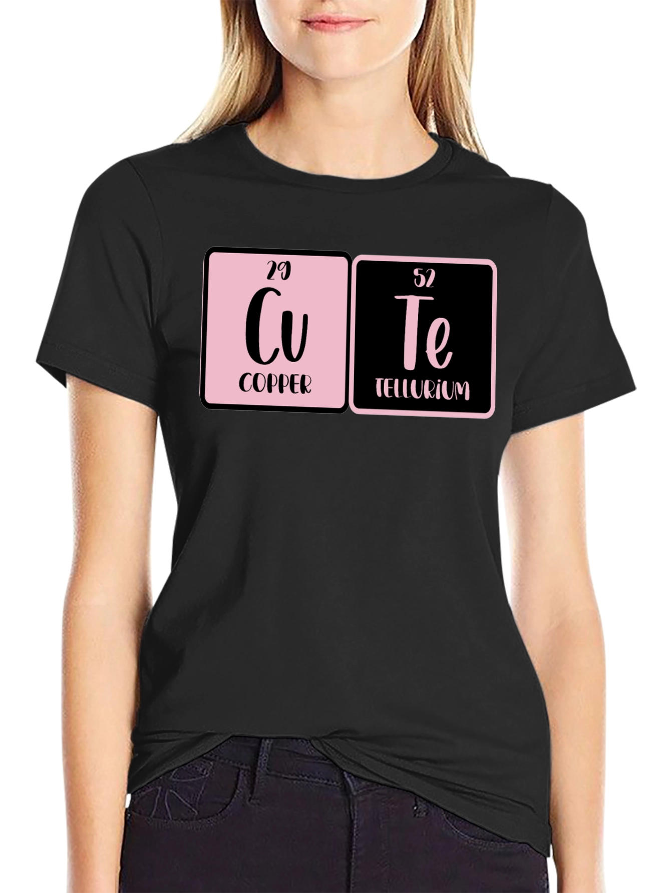 Cute Periodic Table Black T-Shirt