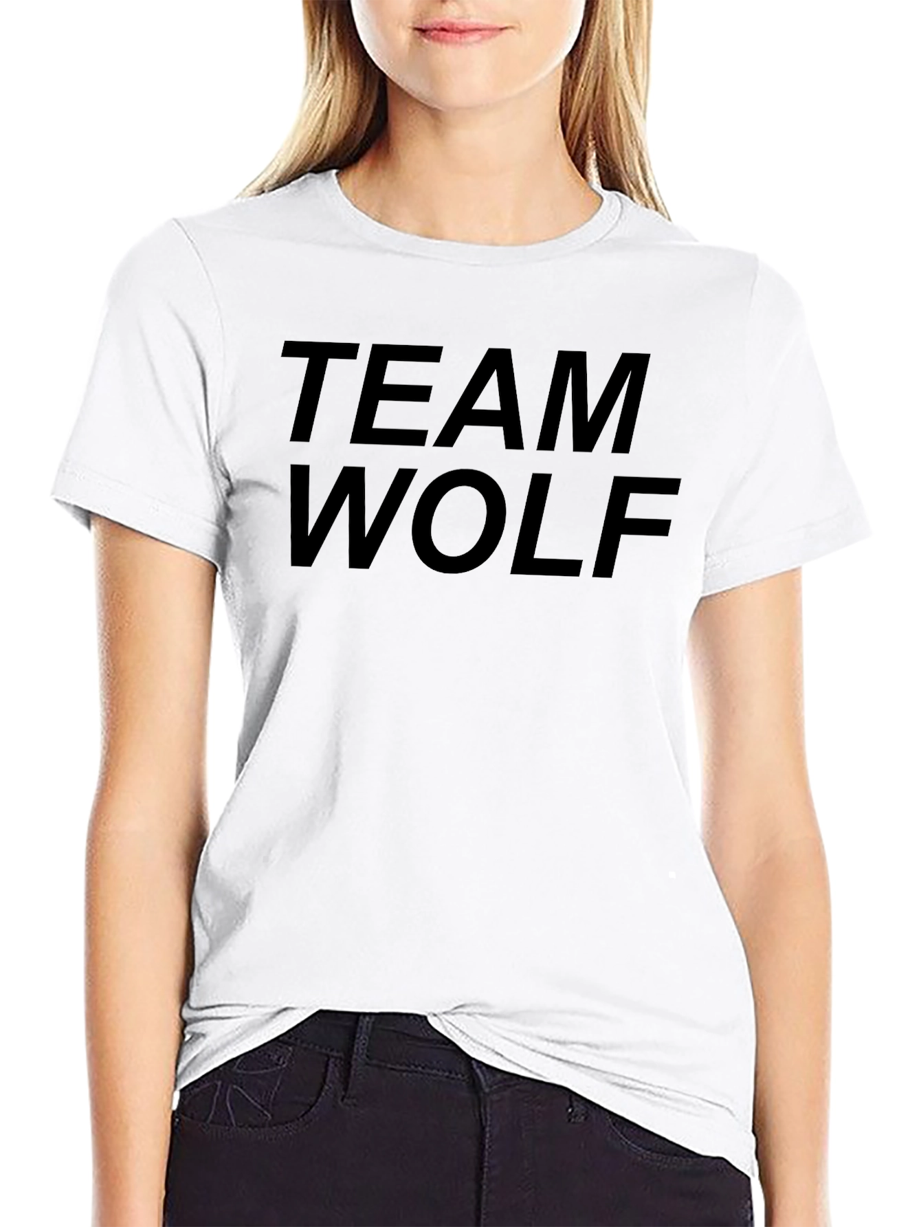 Team Wolf Black Graphic T-Shirt