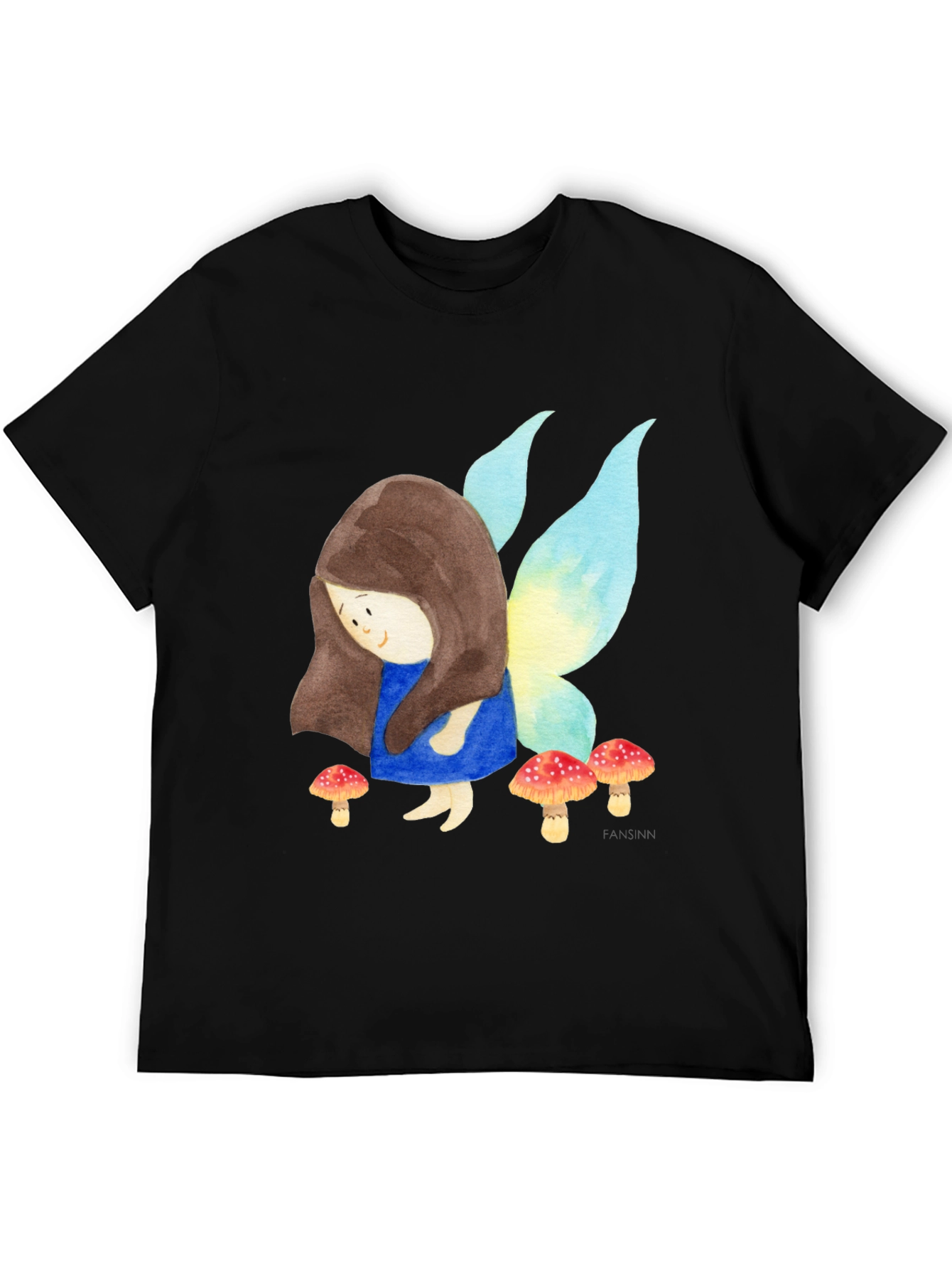 Fairy and Mushrooms Graphic T-Shirt