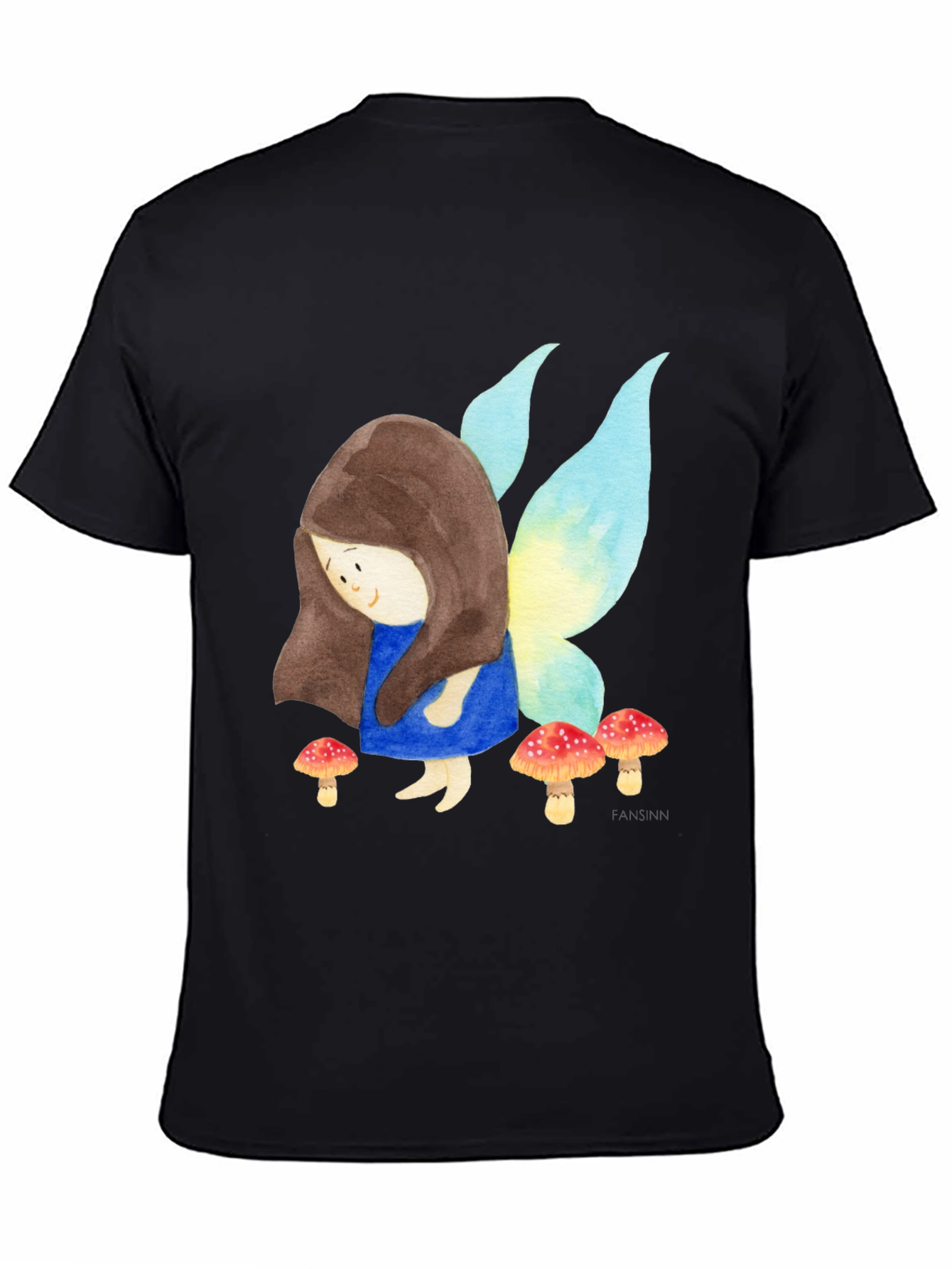 Fairy and Mushrooms Graphic T-Shirt