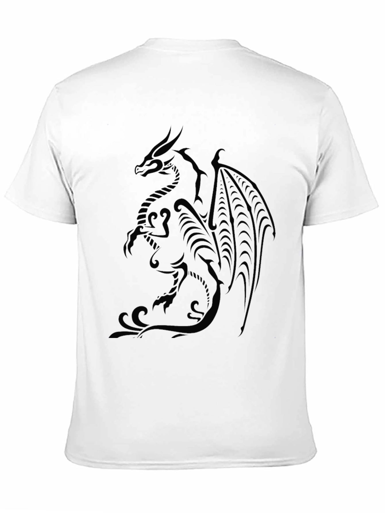 Mens Black Dragon Graphic Tee - Stylish & Unique