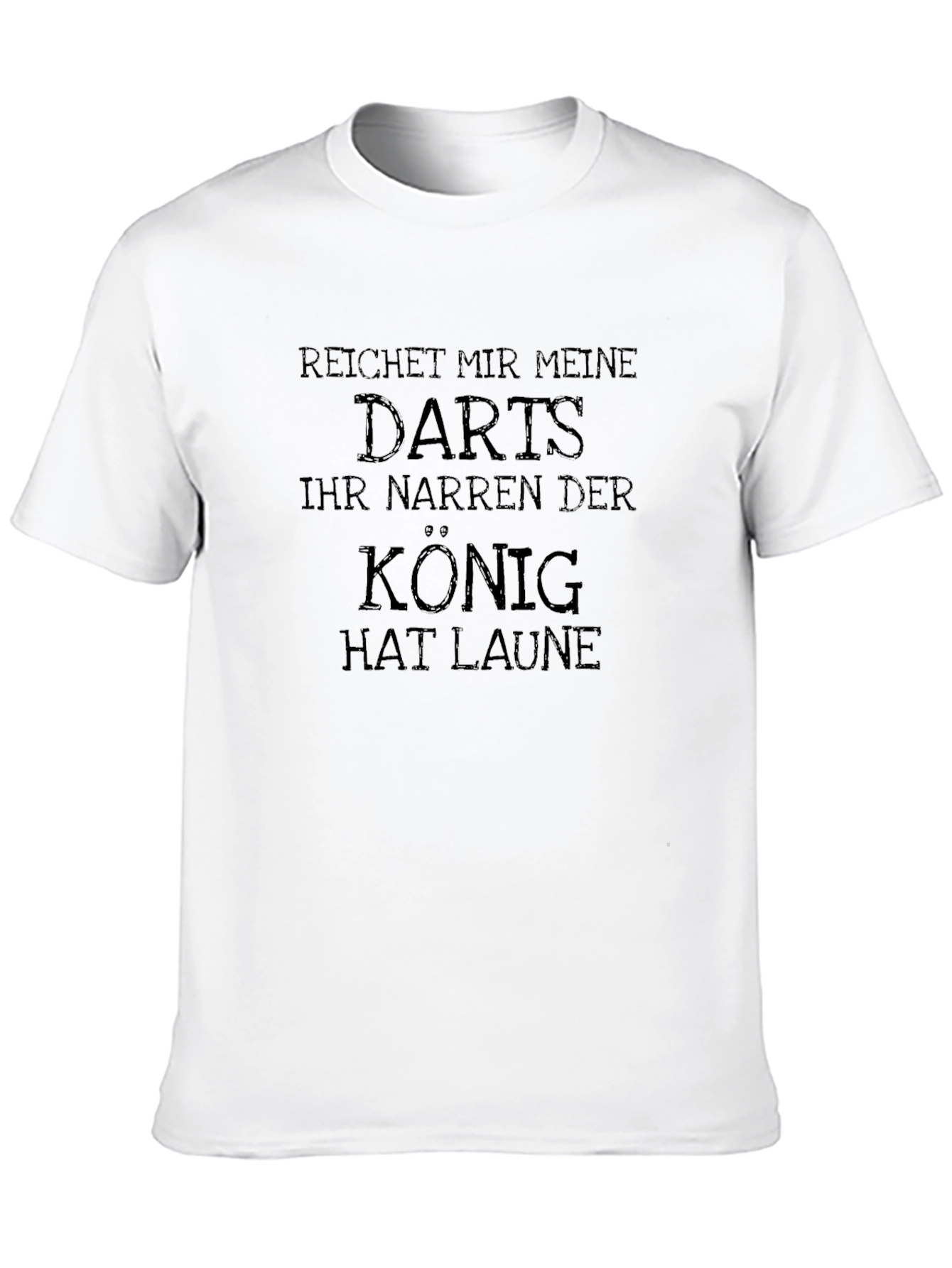 Darts König T-Shirt - Mens Black Graphic Tee